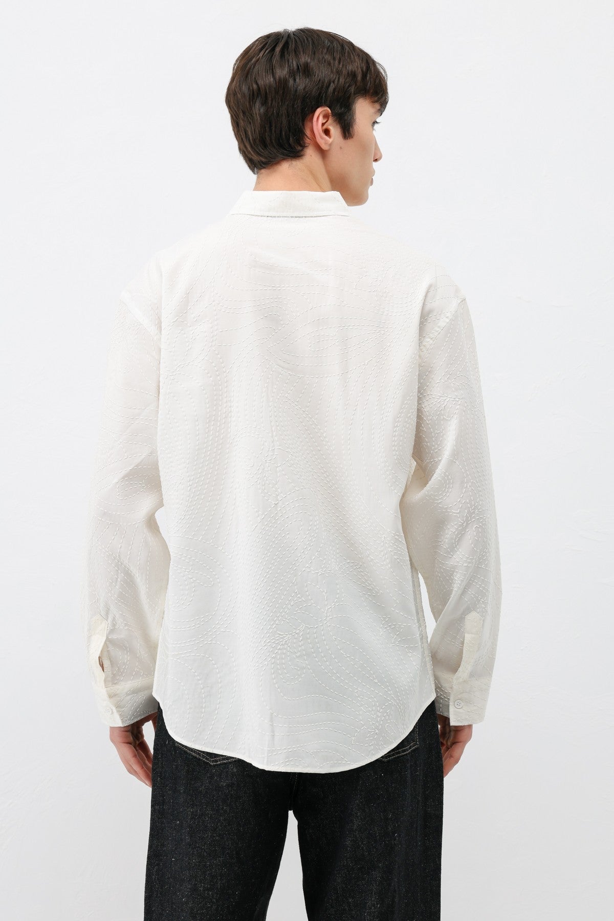 Oversized Shirt with Stitching Details