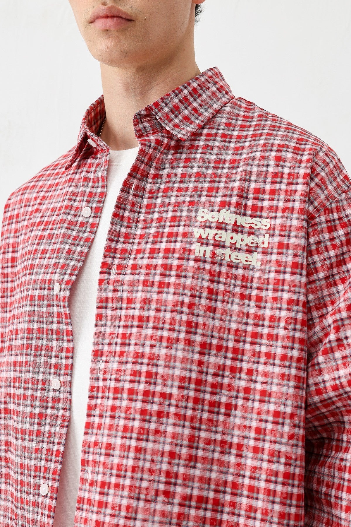 Long-Sleeved Checkered Shirt