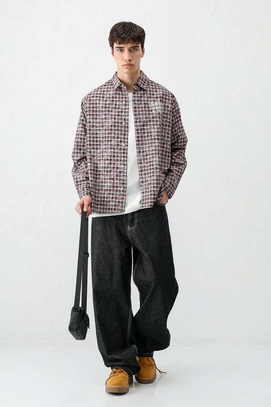Long-Sleeved Checkered Shirt