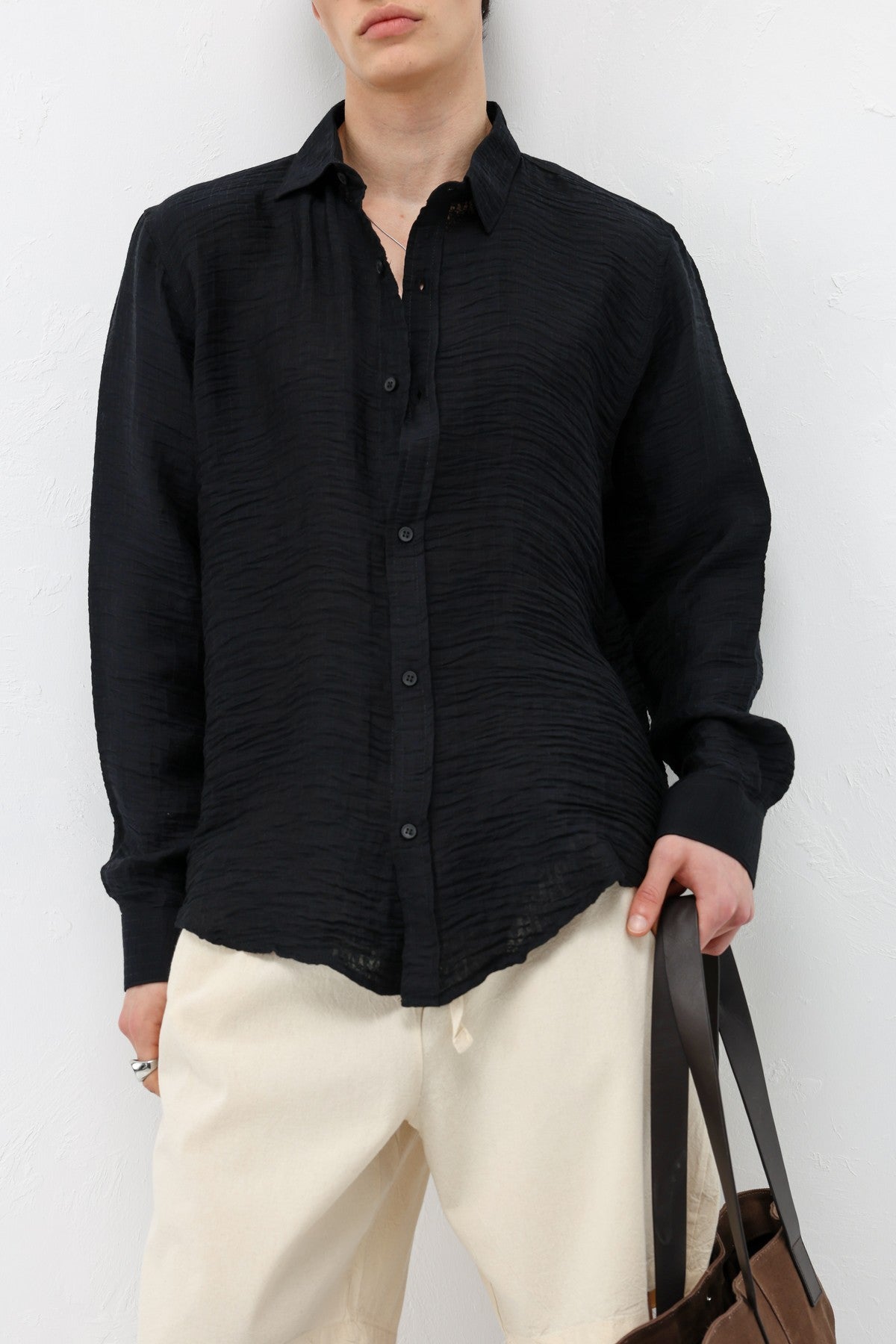 Textured Oversized Shirt