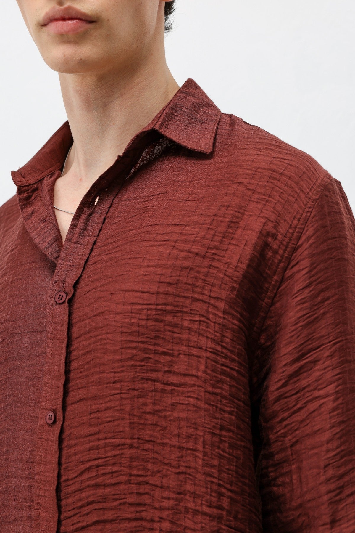 Textured Oversized Shirt