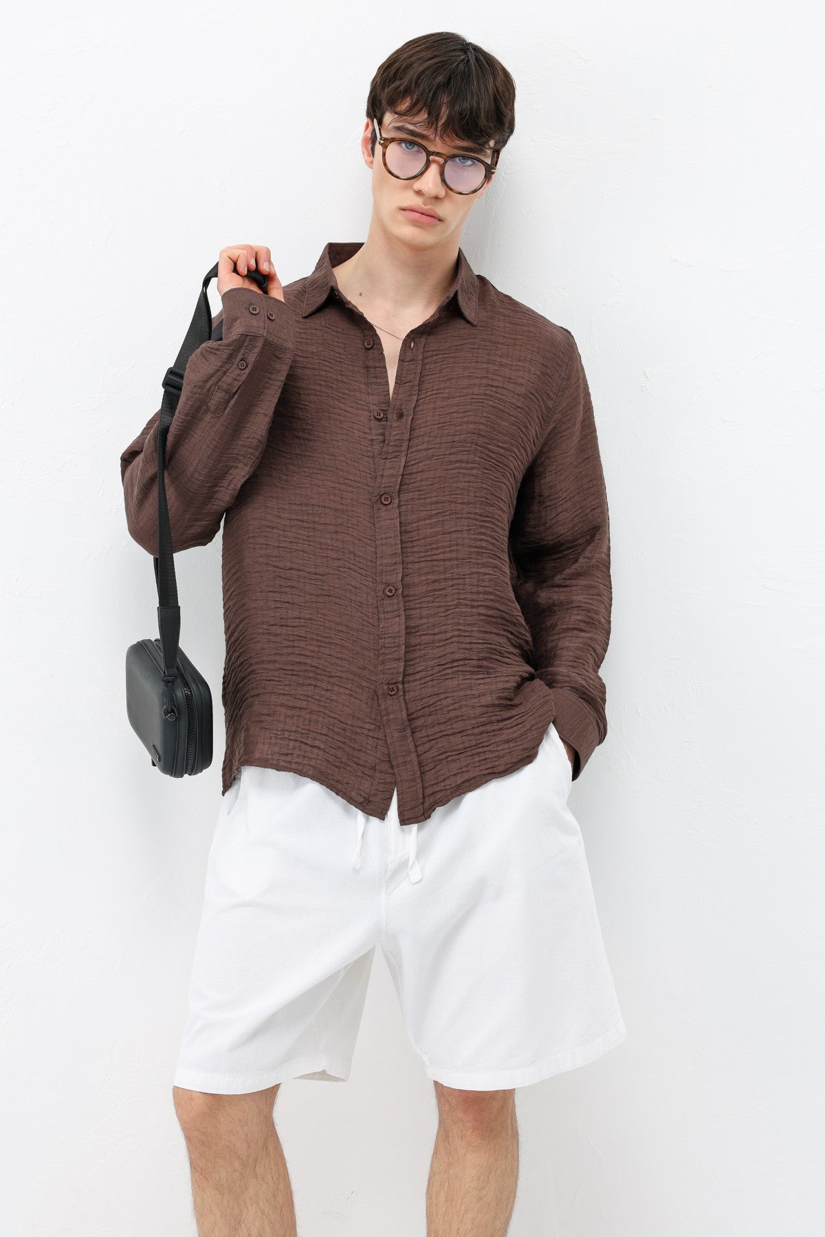 Textured Oversized Shirt