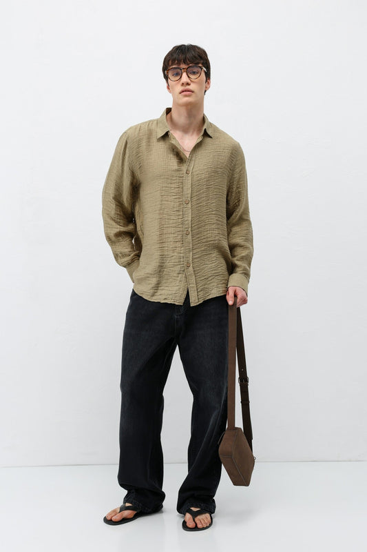 Textured Oversized Shirt