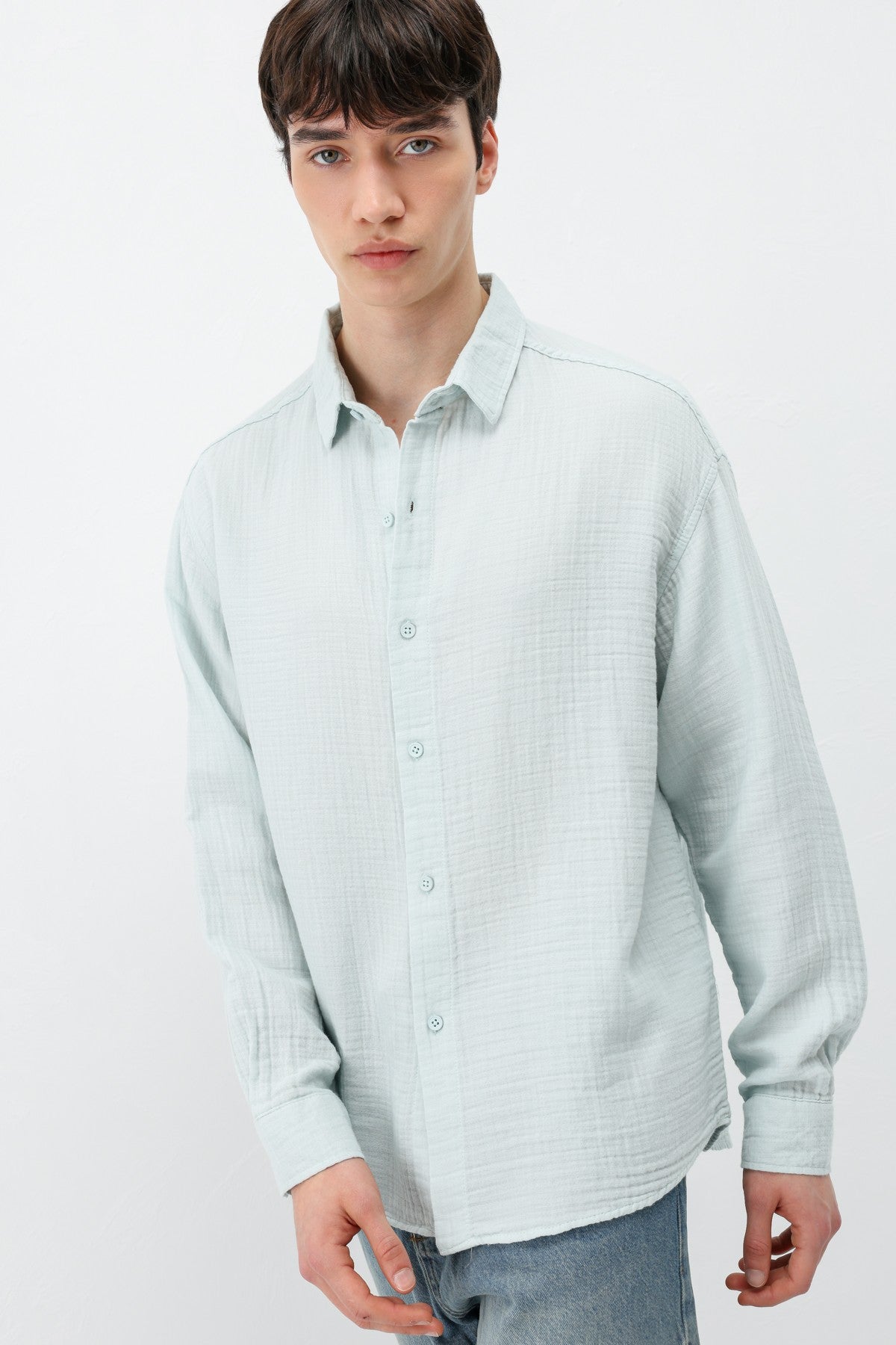 Oversized Muslin Shirt