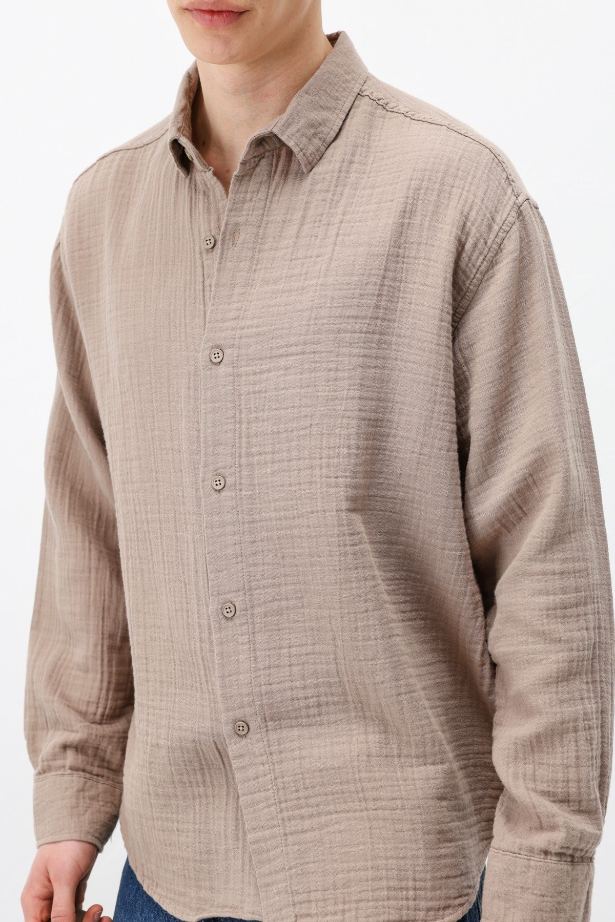Oversized Muslin Shirt