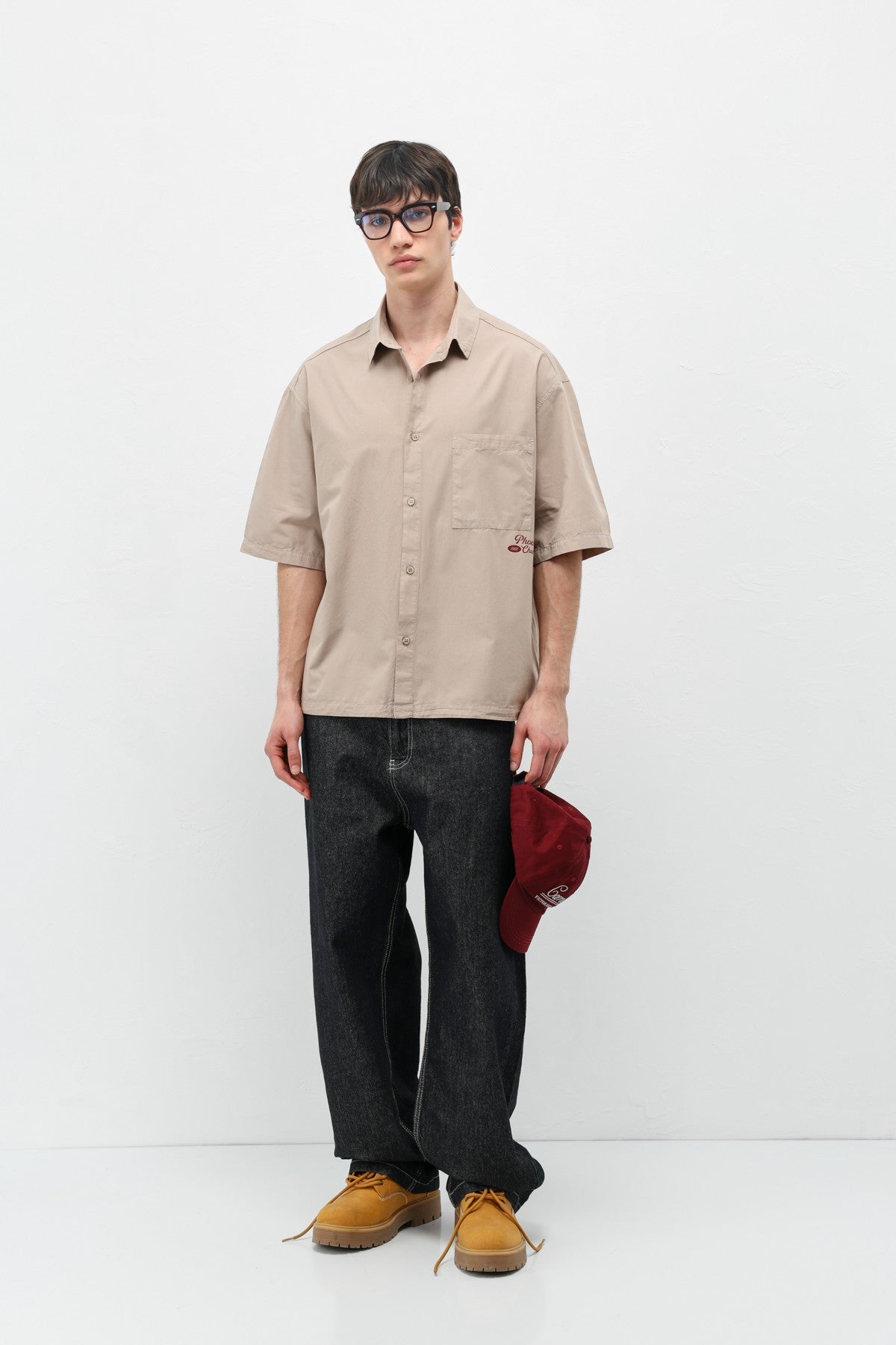 Printed Oversized Linen Shirt