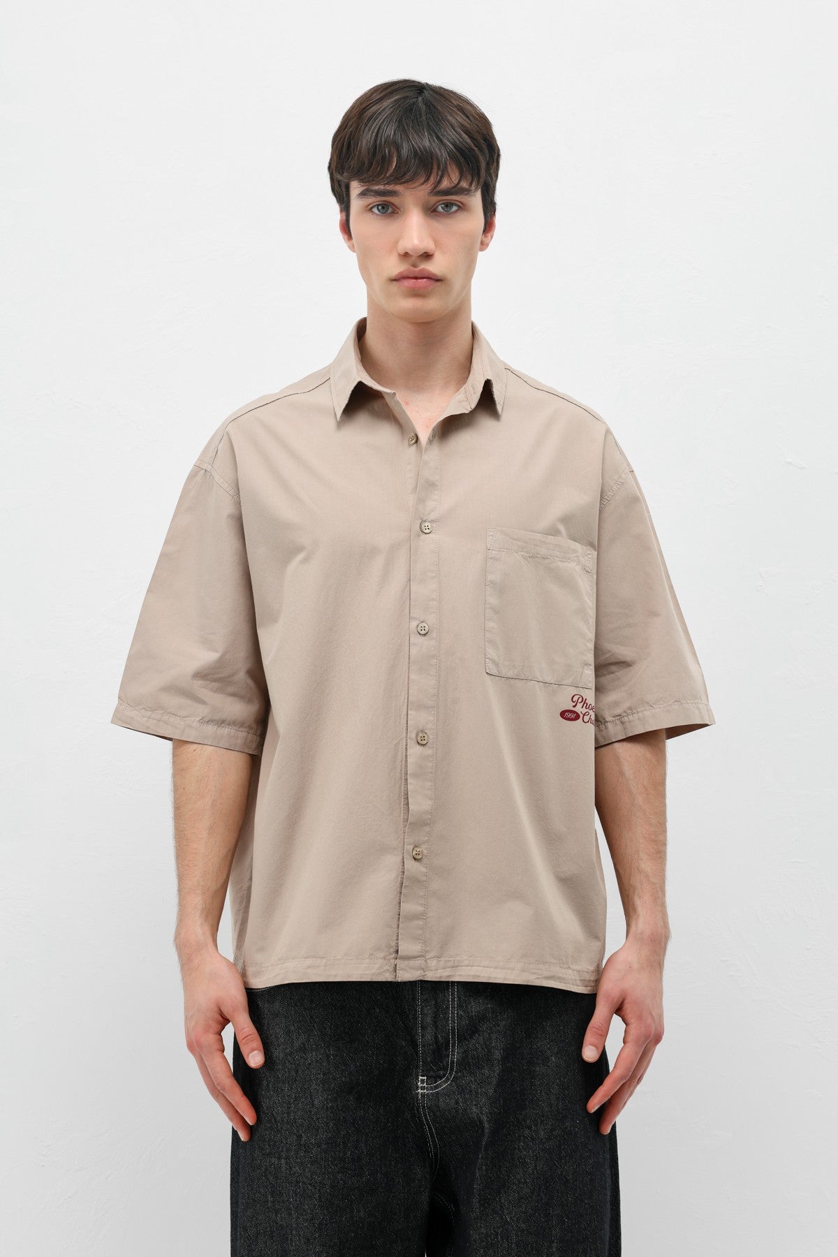 Printed Oversized Linen Shirt