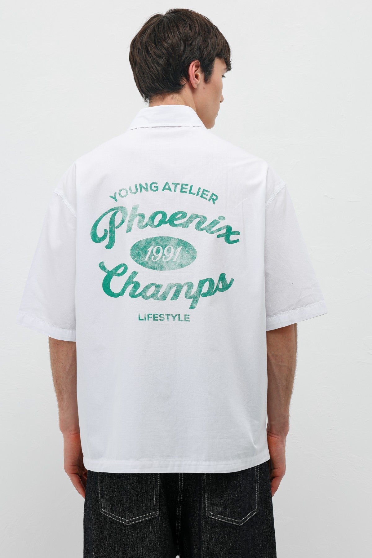 Printed Oversized Linen Shirt