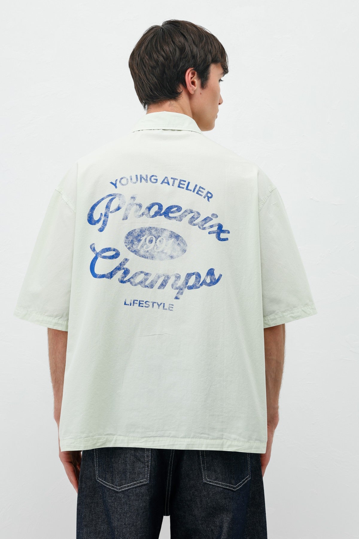 Printed Oversized Linen Shirt