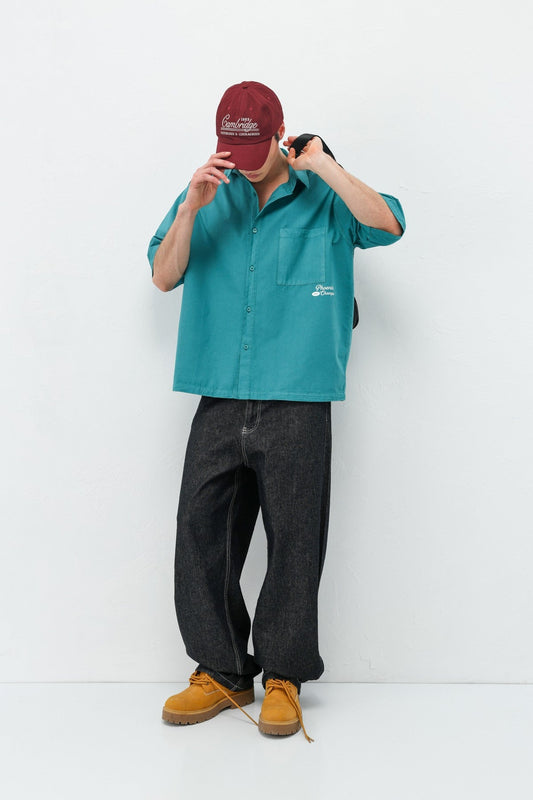 Printed Oversized Linen Shirt