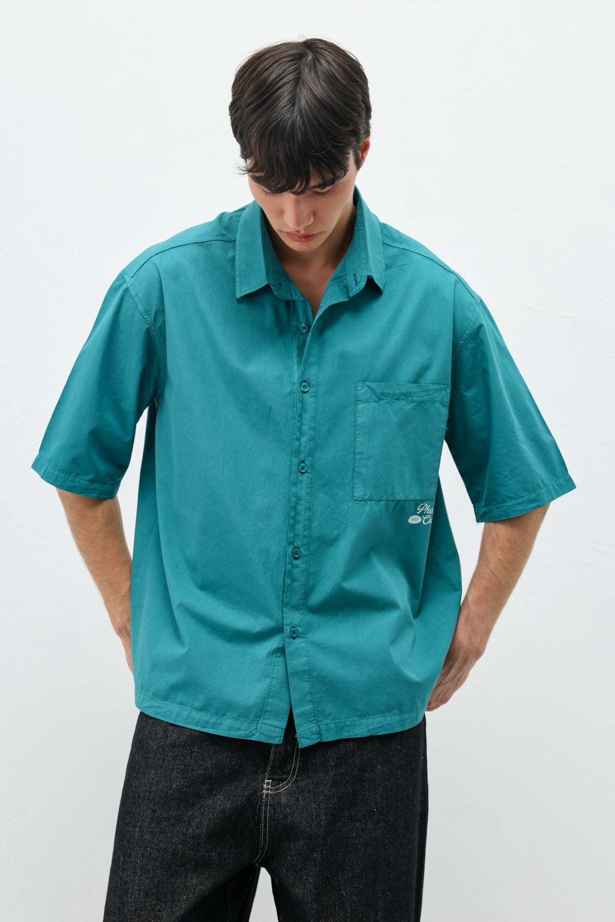 Printed Oversized Linen Shirt