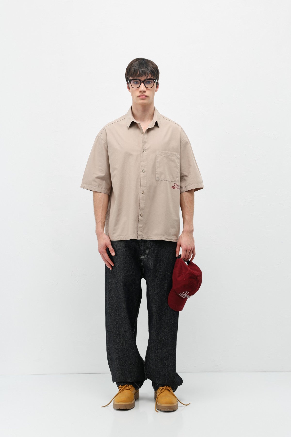 Printed Oversized Linen Shirt