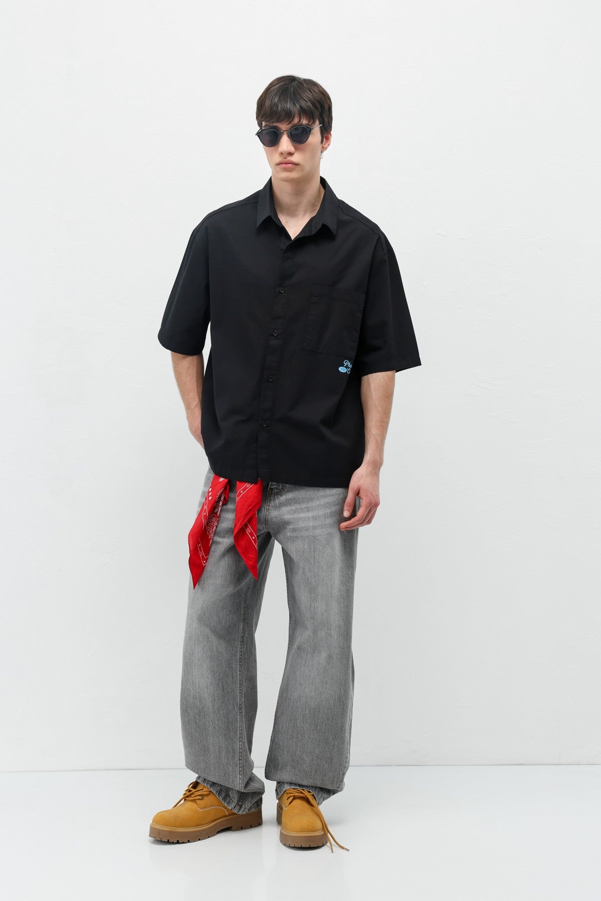 Printed Oversized Linen Shirt