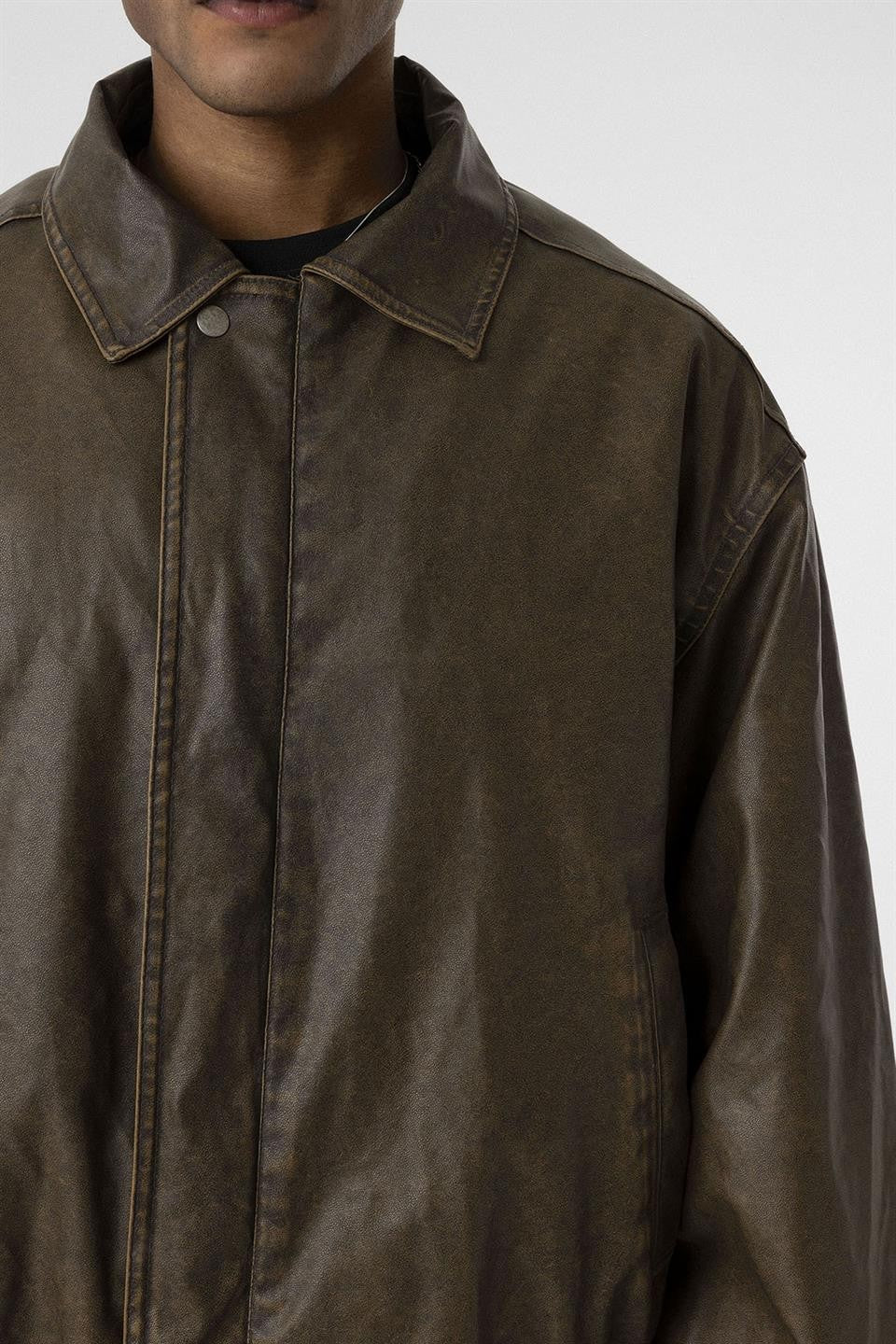 Oversized Leather Jacket (Machine Washable)