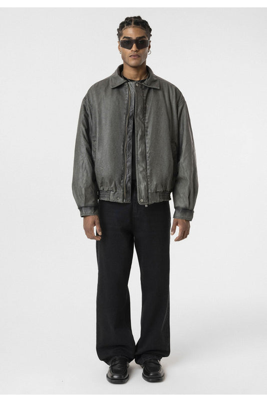 Oversized Leather Jacket (Machine Washable)