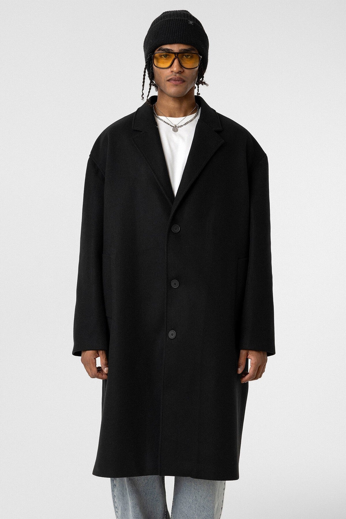 Oversized Long Cashmere Coat