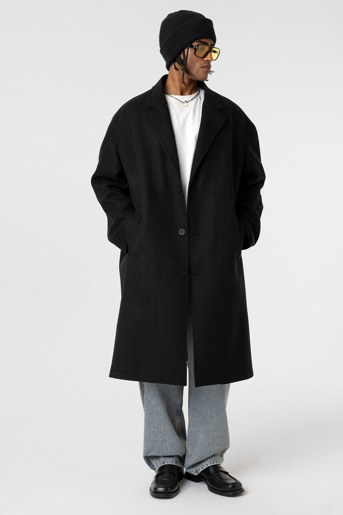 Oversized Long Cashmere Coat