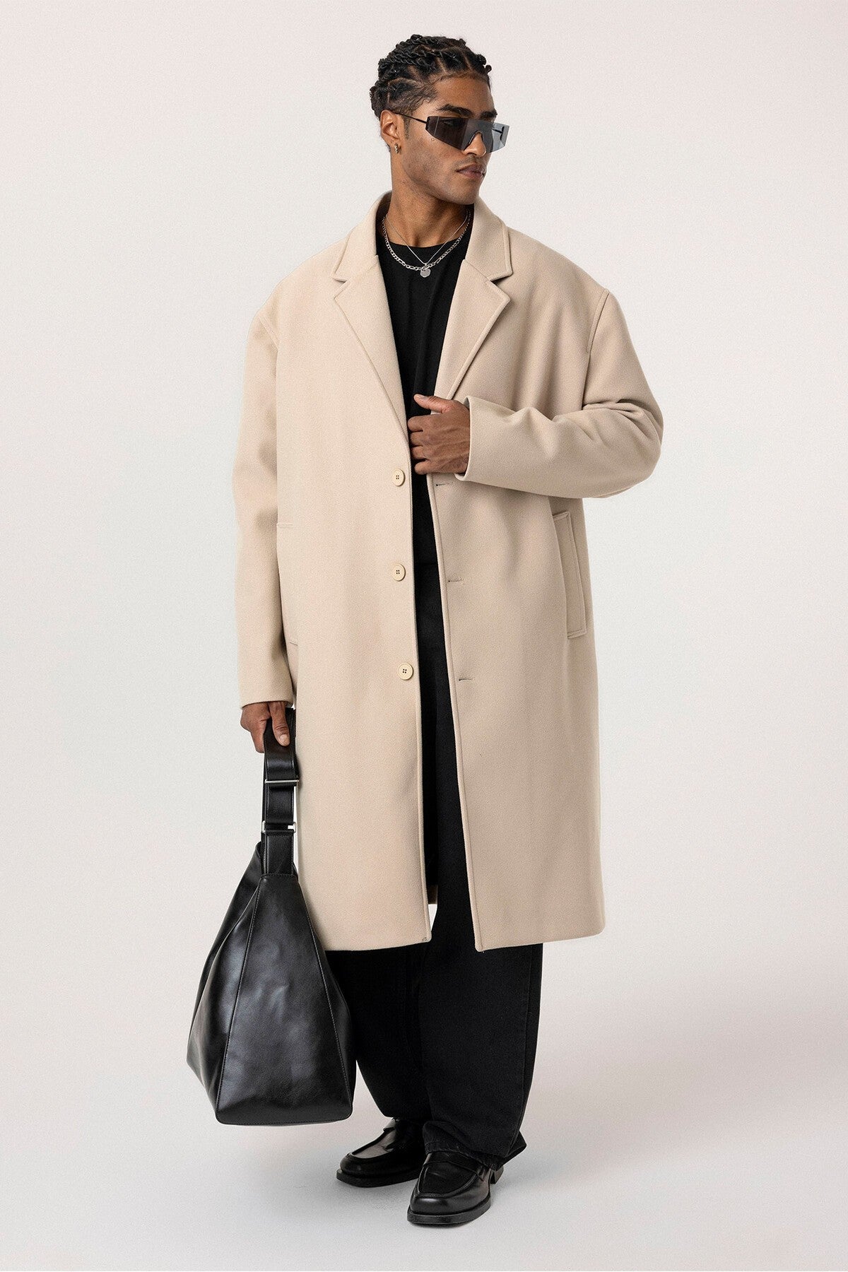 Oversized Long Cashmere Coat