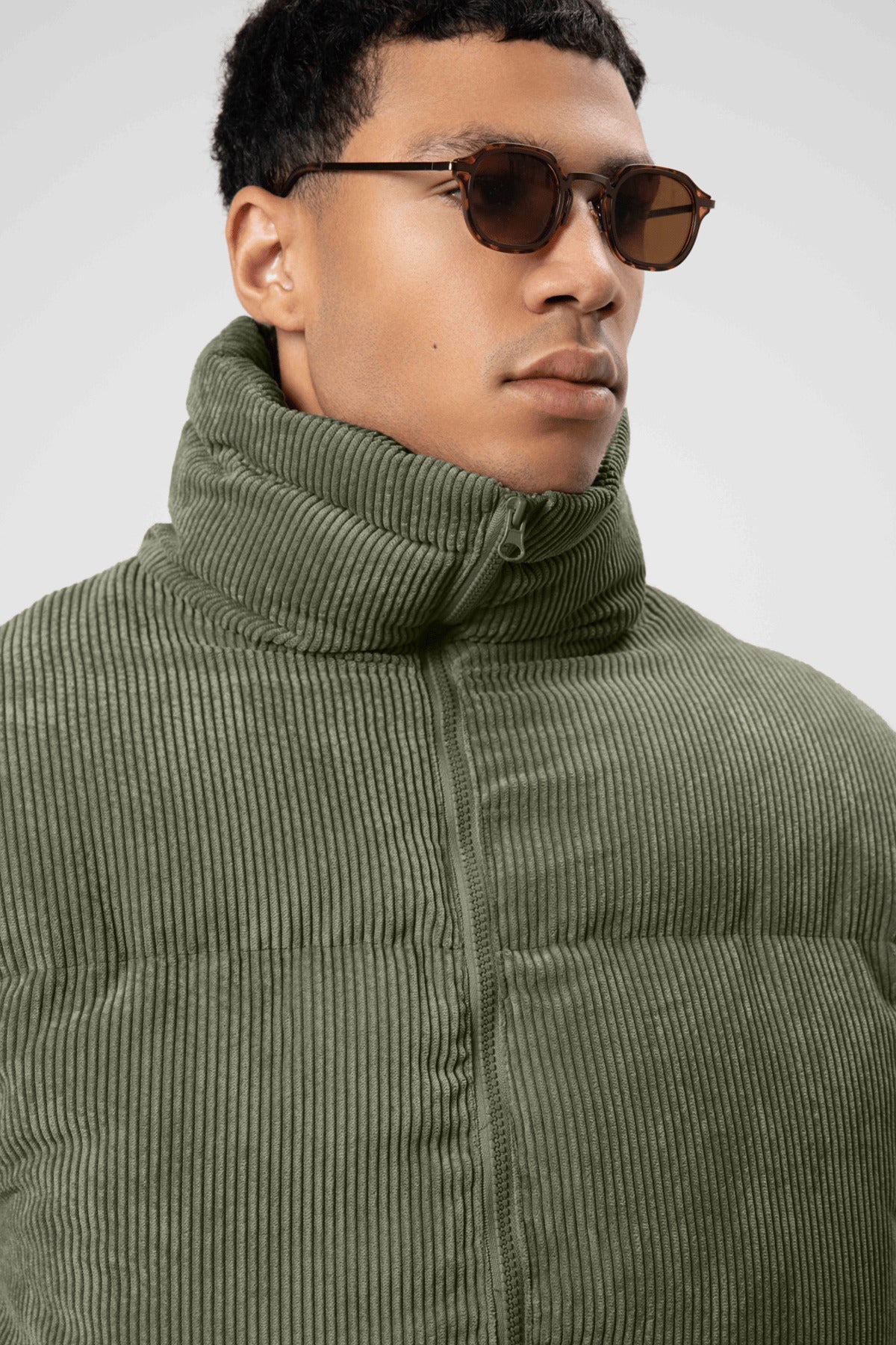 Oversized Velvet Puffer Jacket