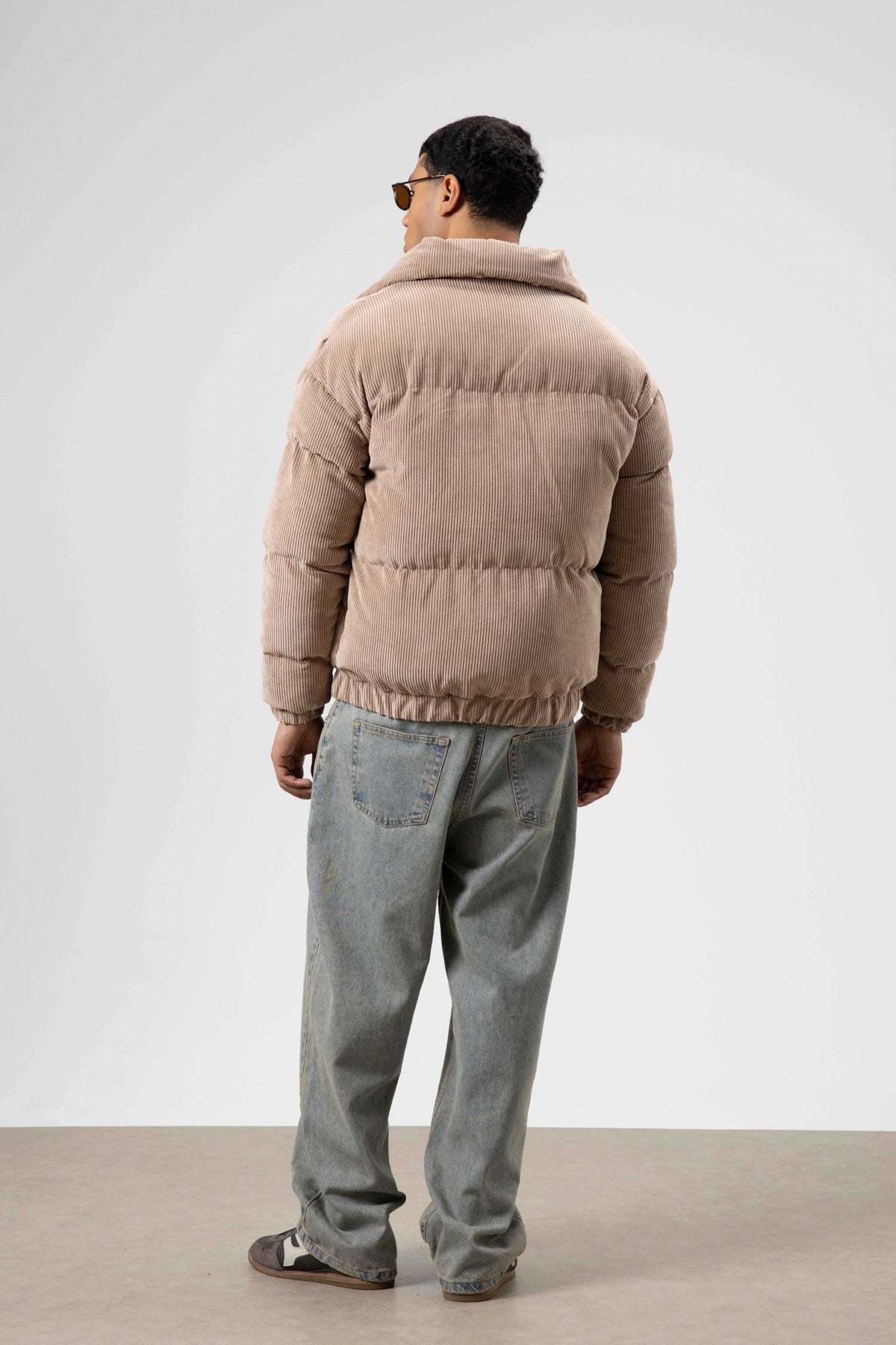 Oversized Velvet Puffer Jacket