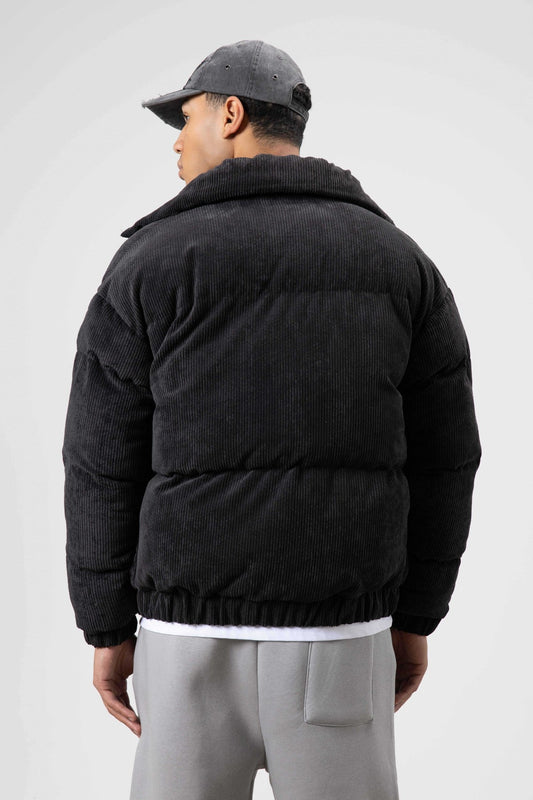 Oversized Velvet Puffer Jacket