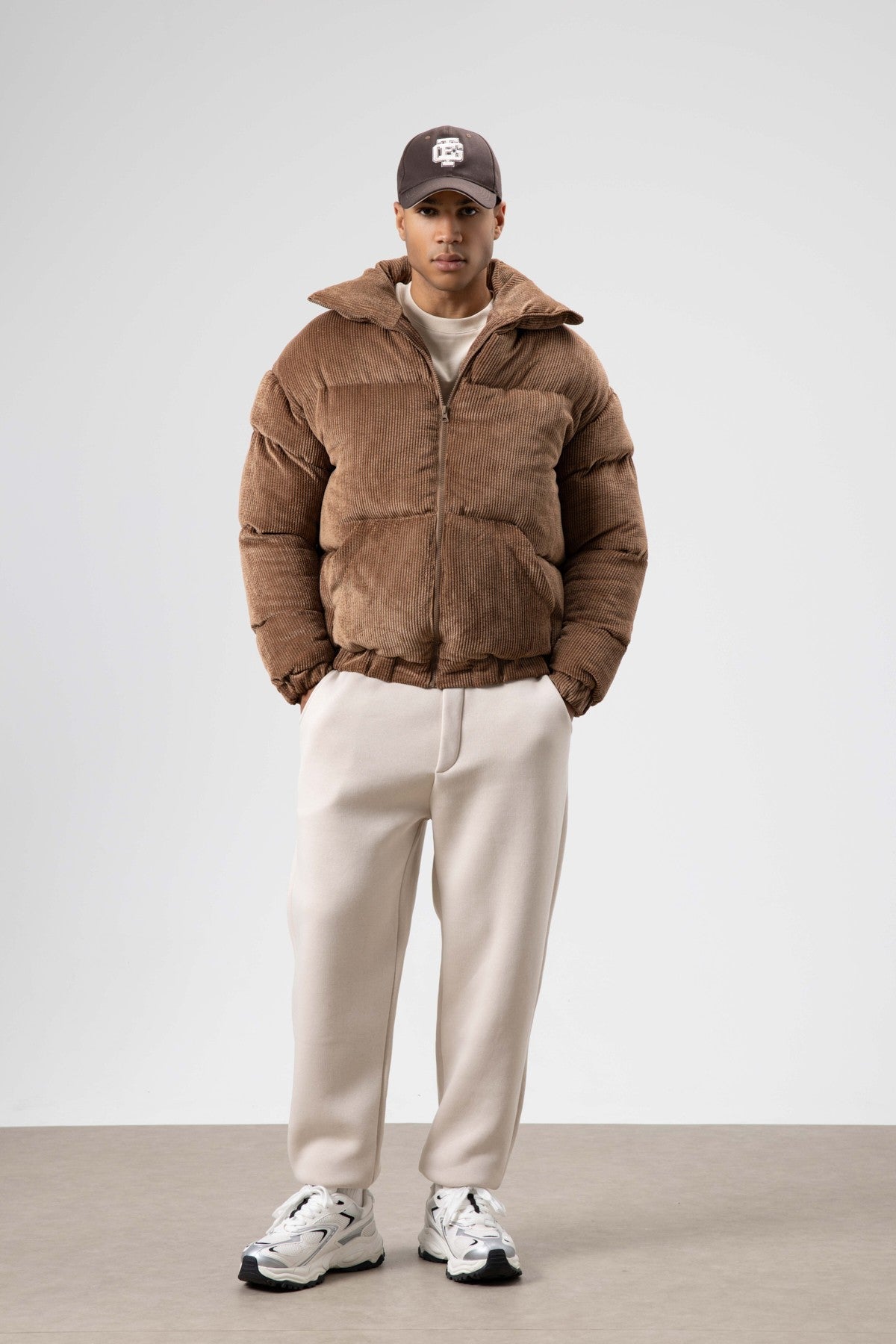 Oversized Velvet Puffer Jacket