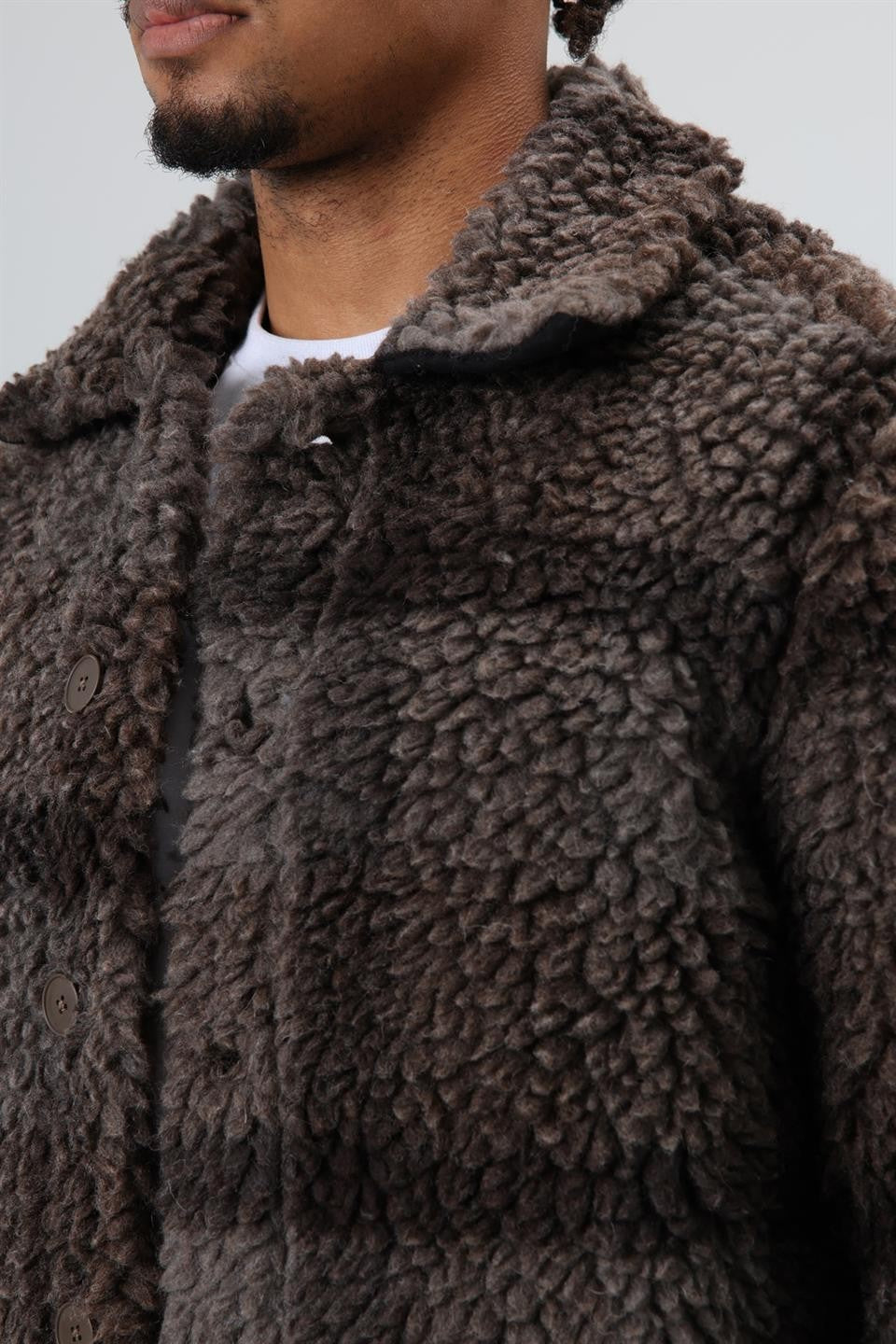 Oversized Plush Checkered Jacket