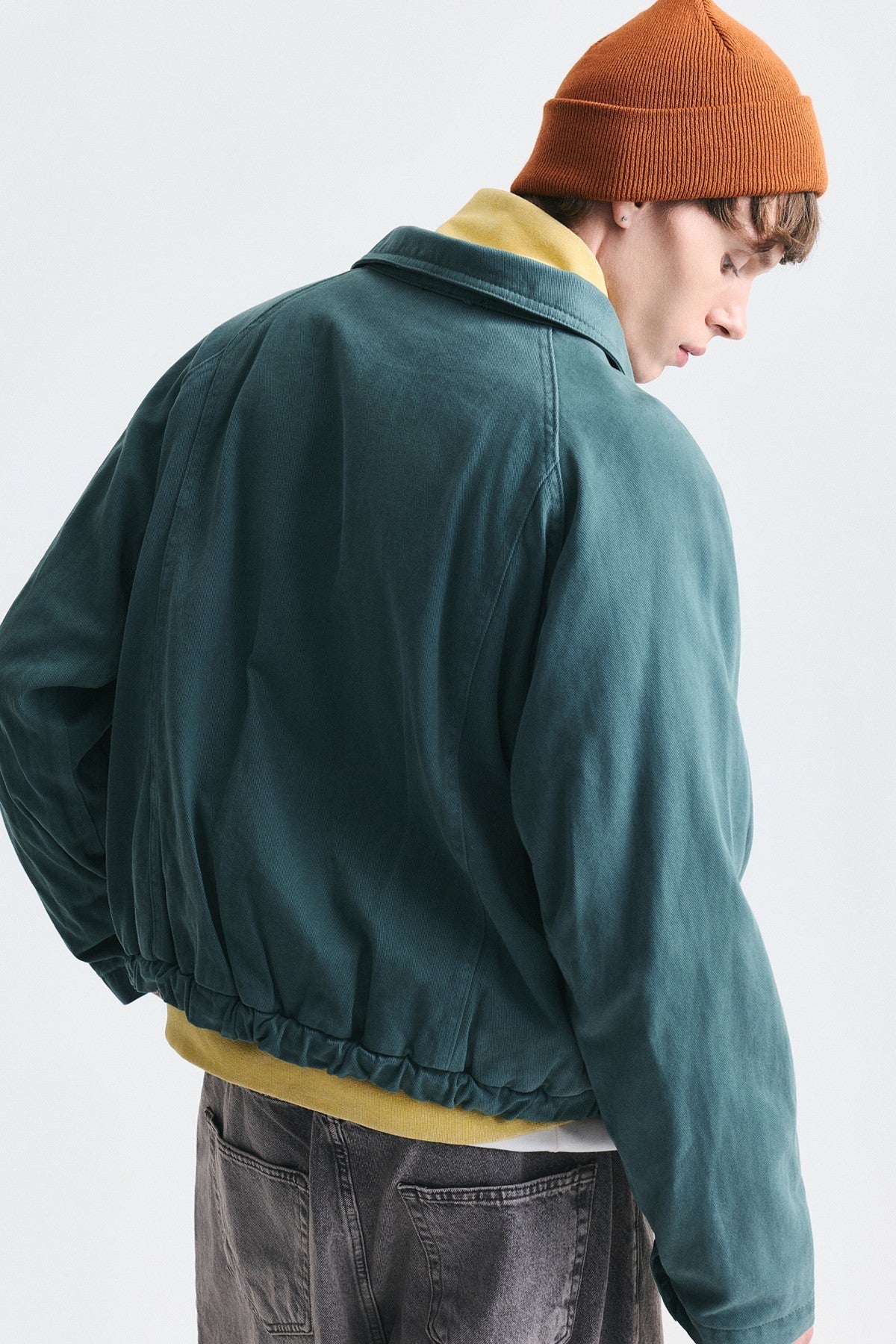 Stand-Up Collar Coat with Hidden Buttons
