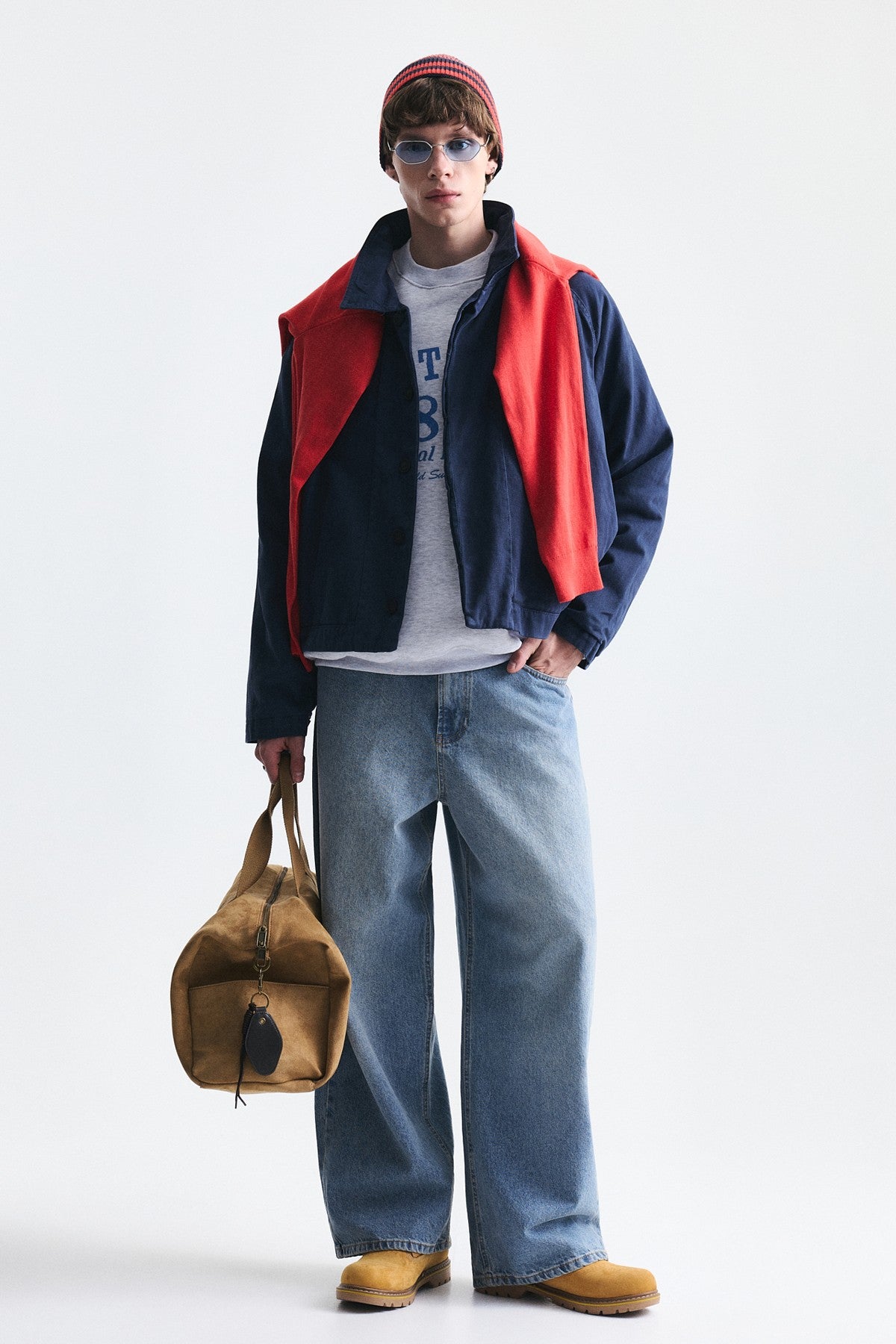 Stand-Up Collar Coat with Hidden Buttons