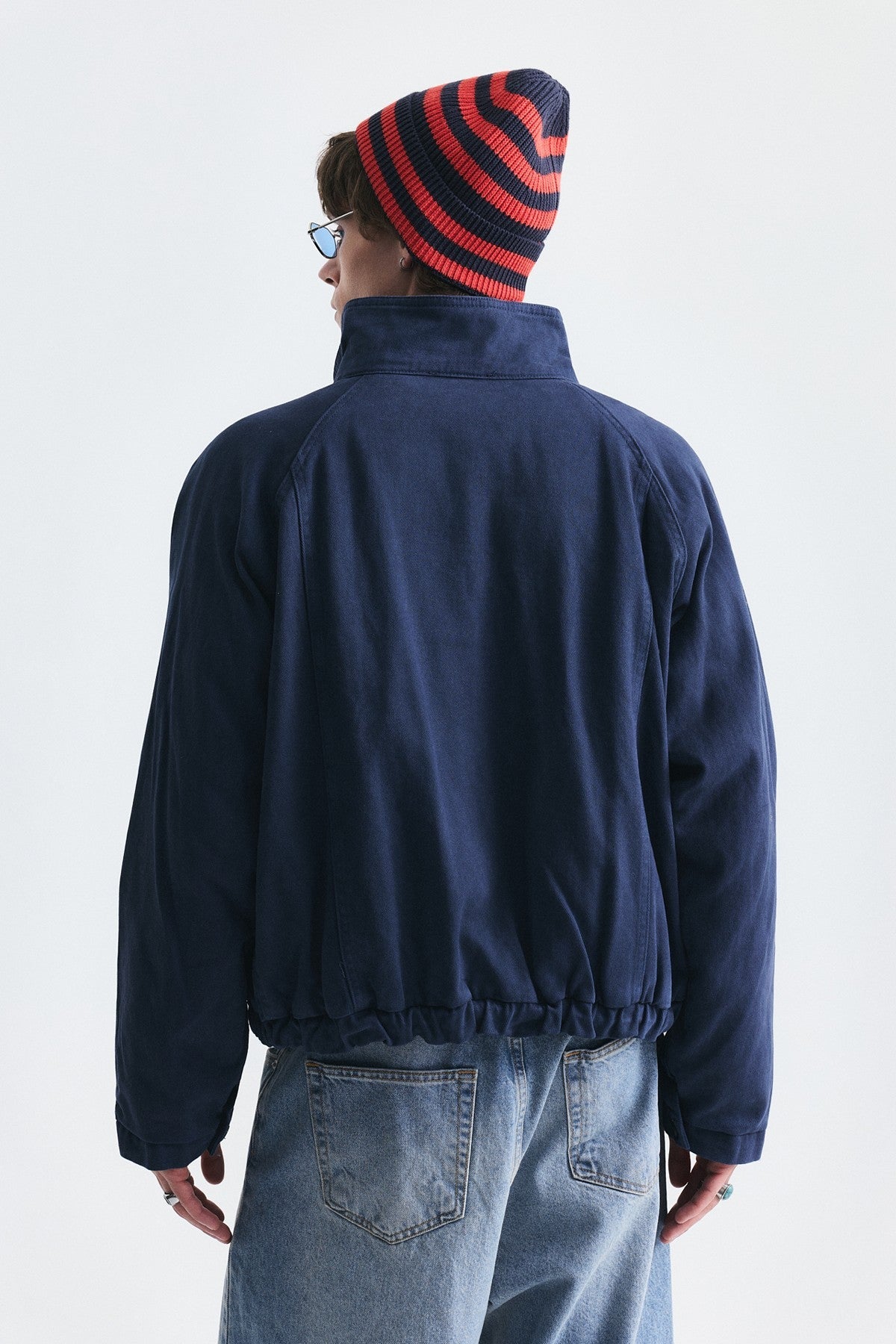 Stand-Up Collar Coat with Hidden Buttons