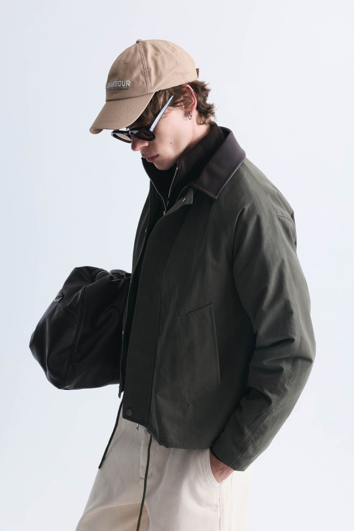 Boxy Fit Contrast Collar Jacket