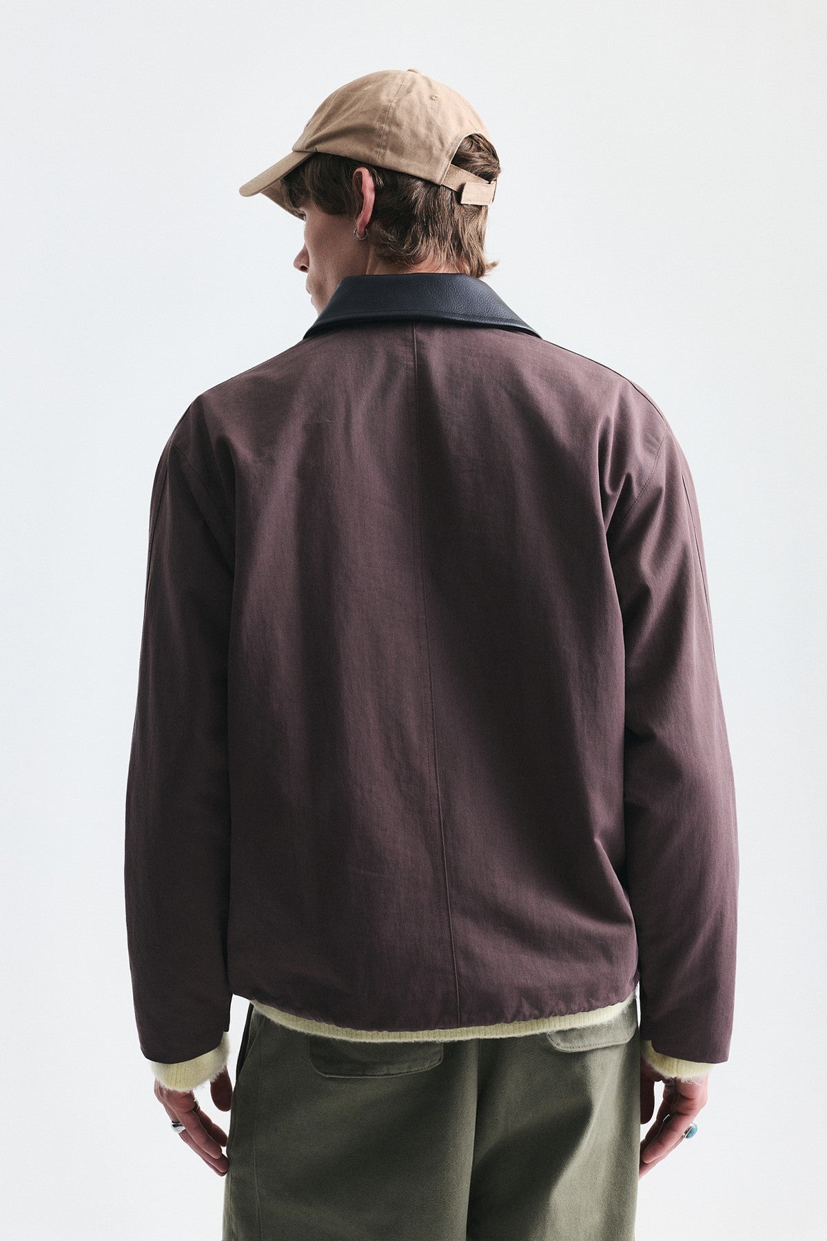 Boxy Fit Contrast Collar Jacket