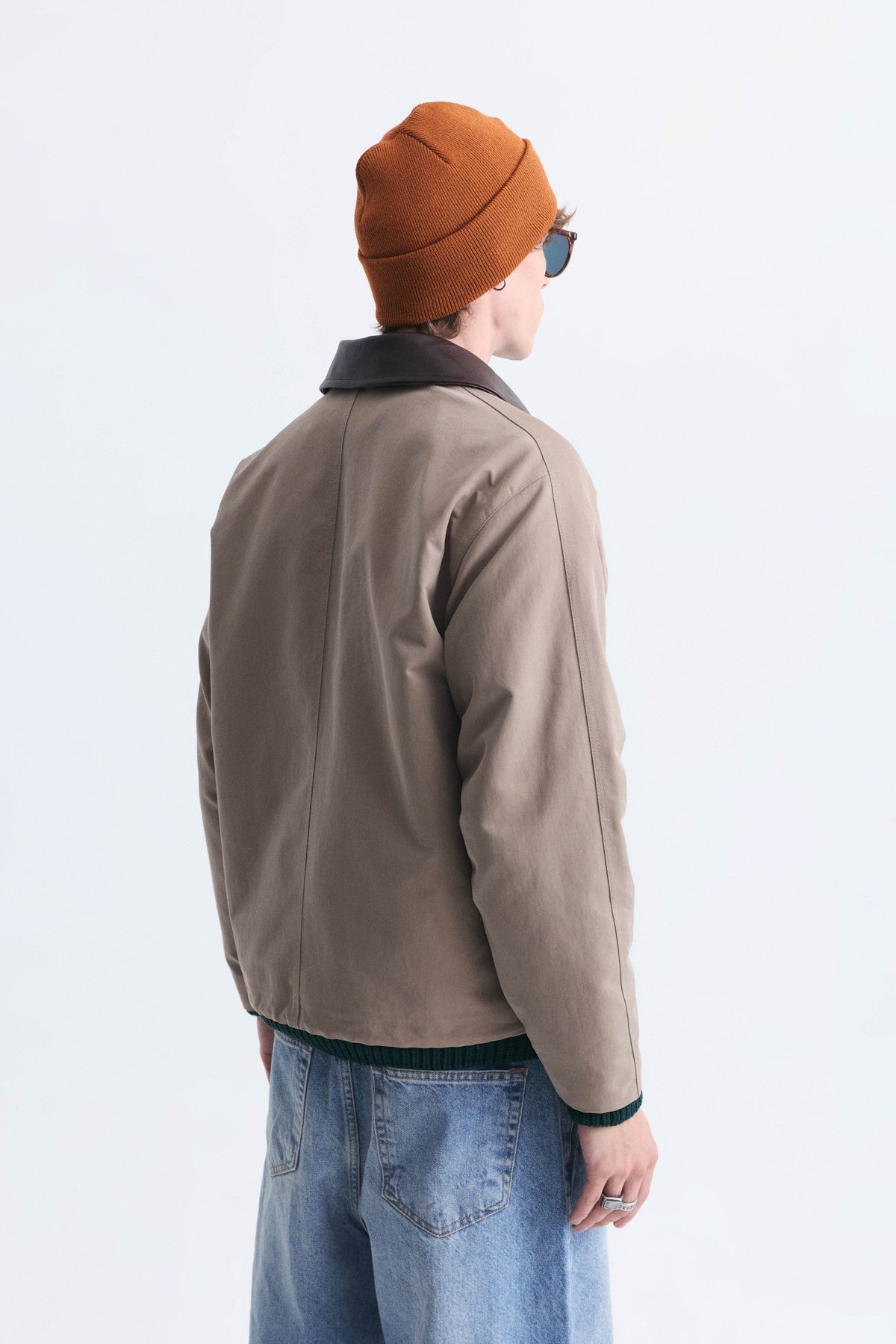 Boxy Fit Contrast Collar Jacket