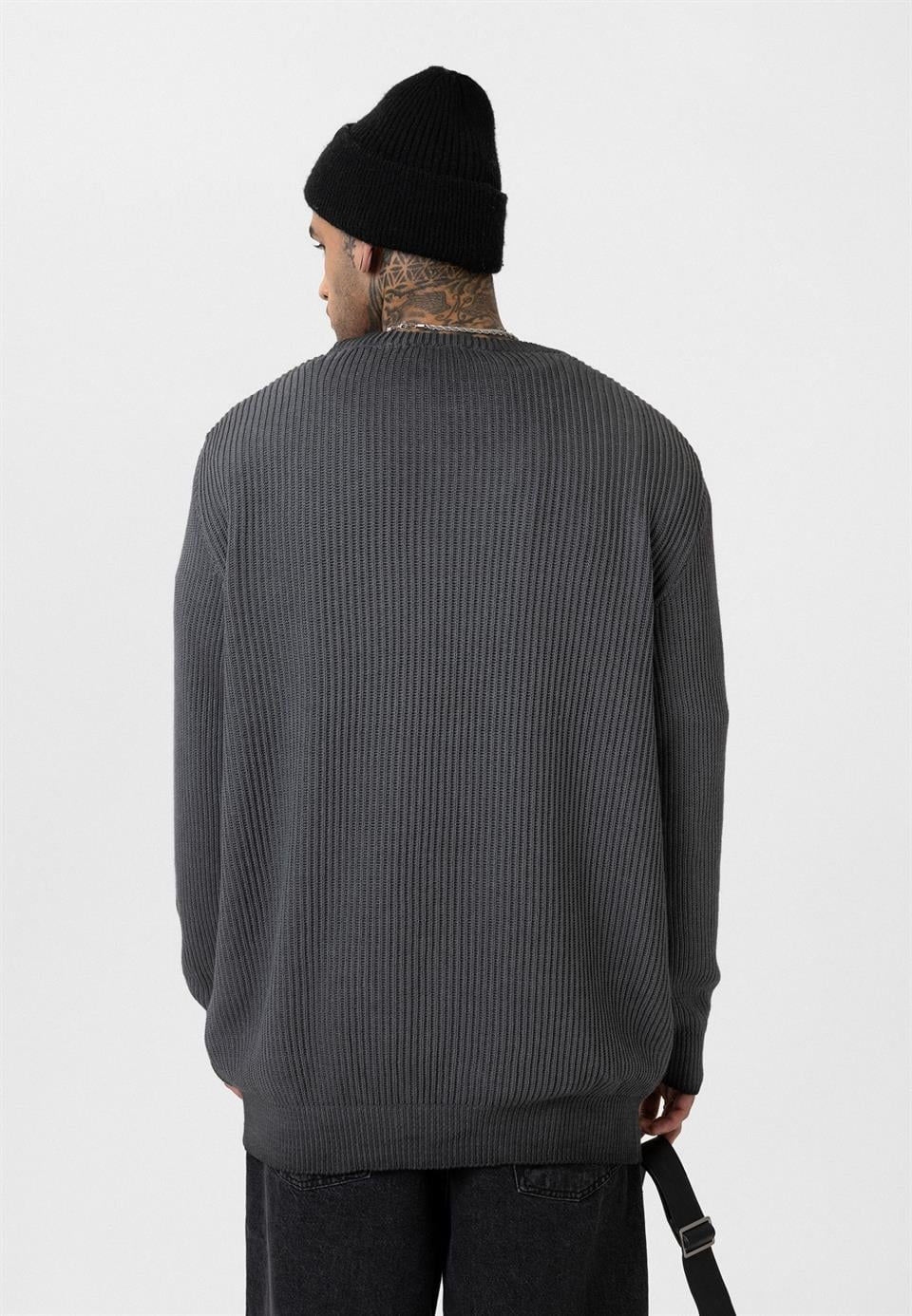 Oversized Washed Knit Sweater