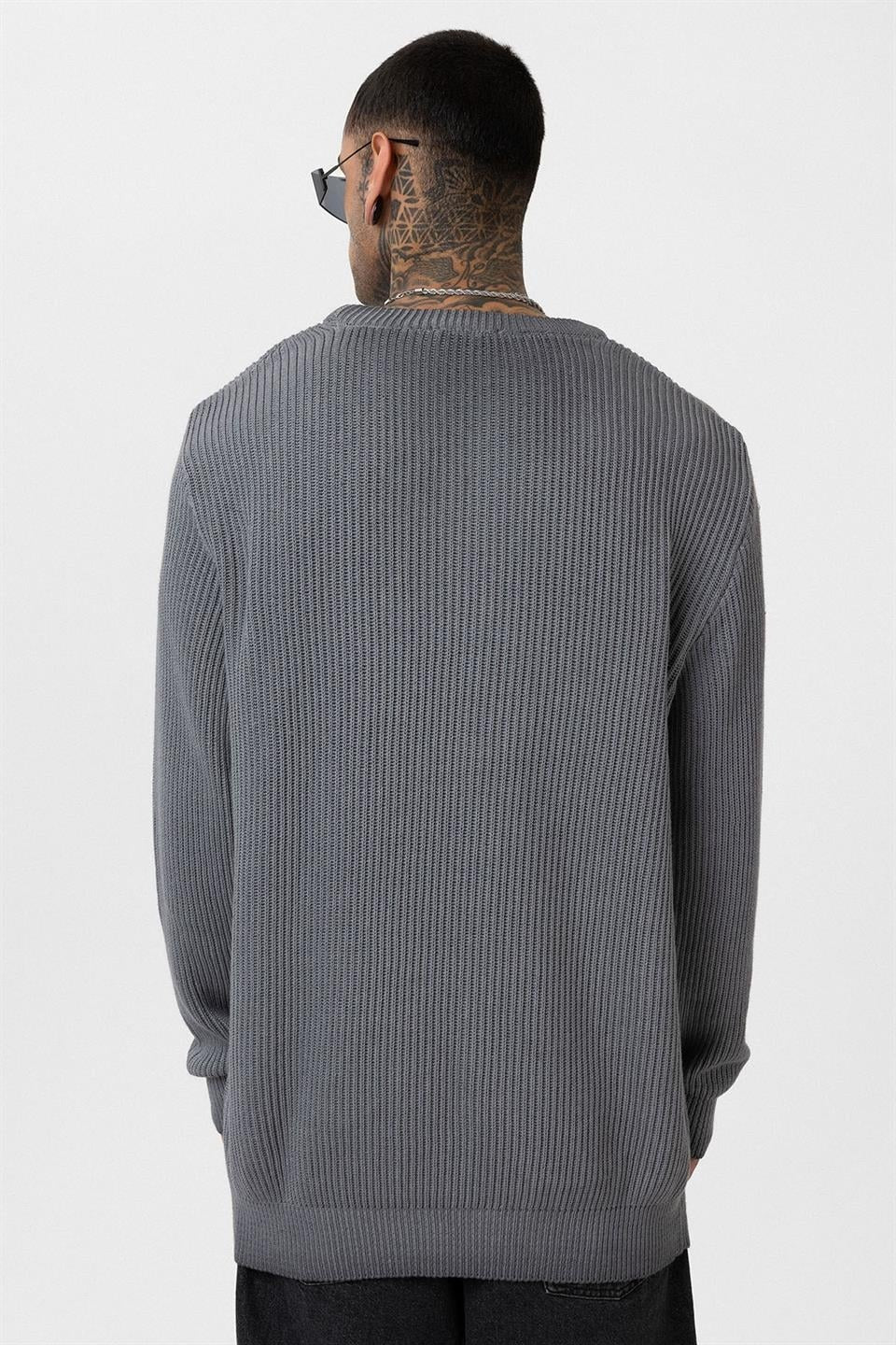 Oversized Washed Knit Sweater