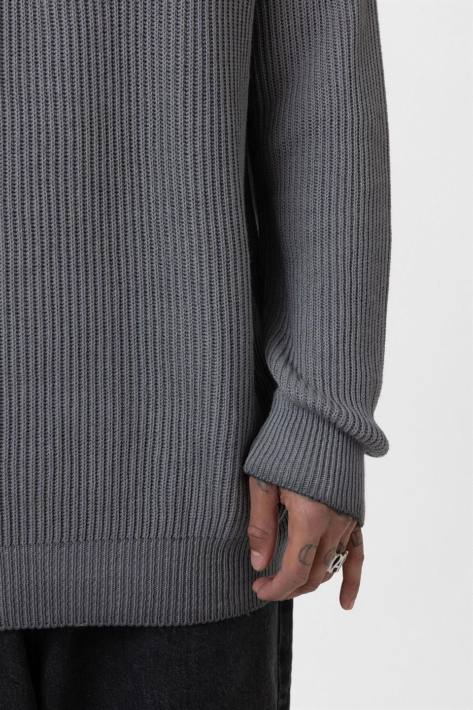 Oversized Washed Knit Sweater