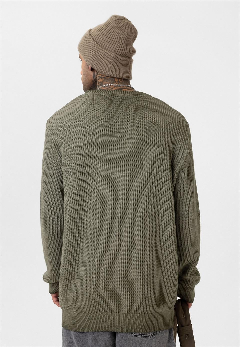 Oversized Washed Knit Sweater