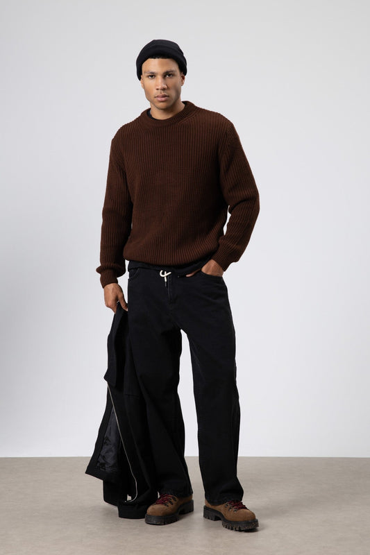 Oversized Crew-Neck Sweater V60-10