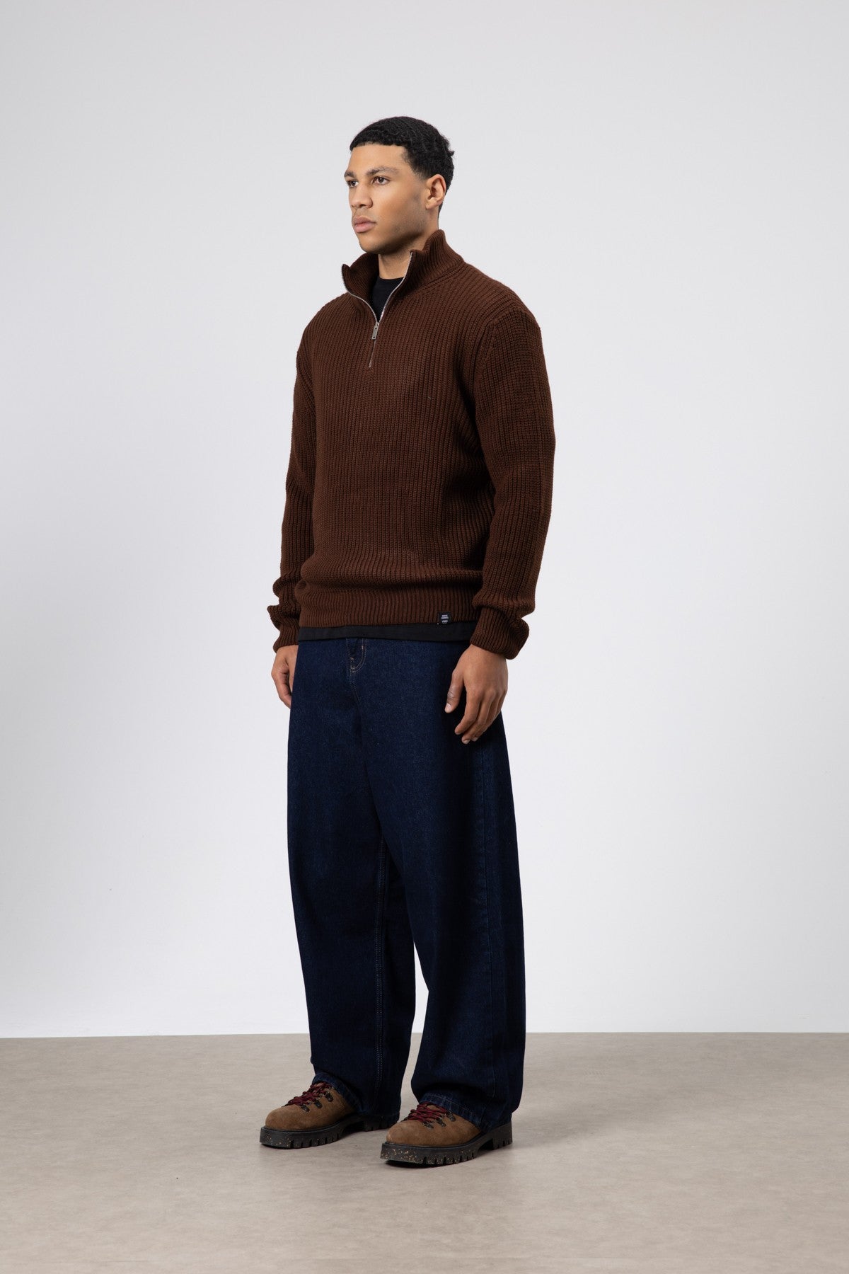 Zip-Up Knit Sweater