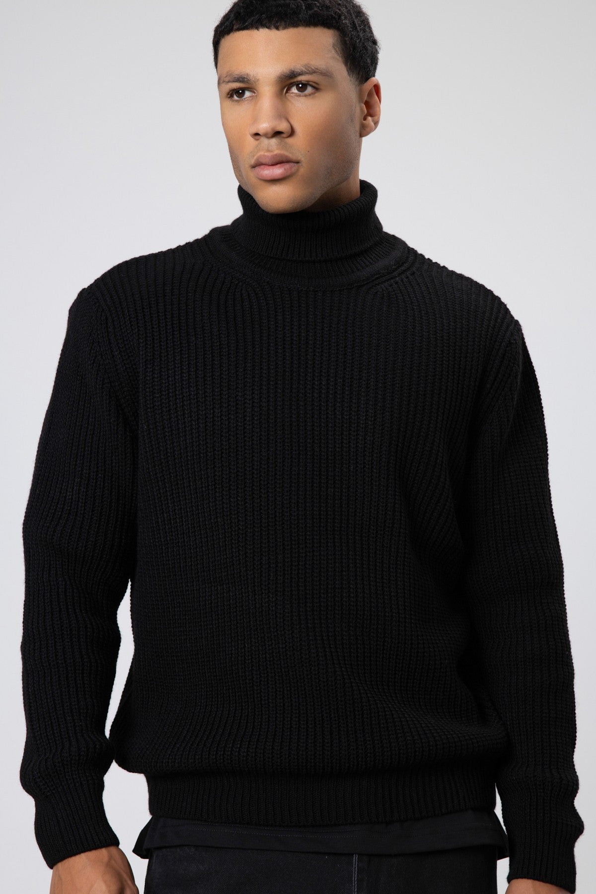 Oversized Knit Turtleneck Sweater