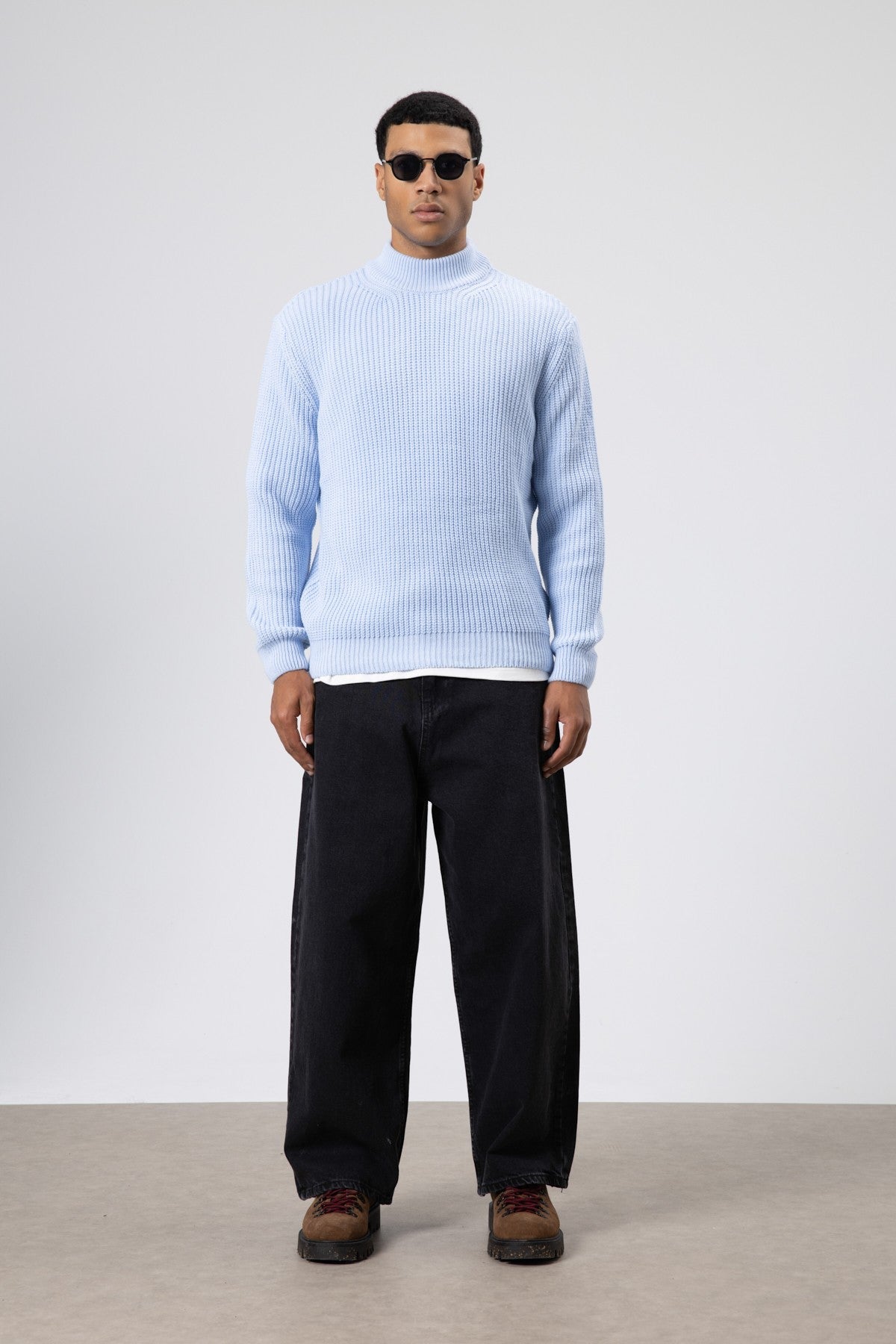 Oversized Knit Turtleneck Sweater