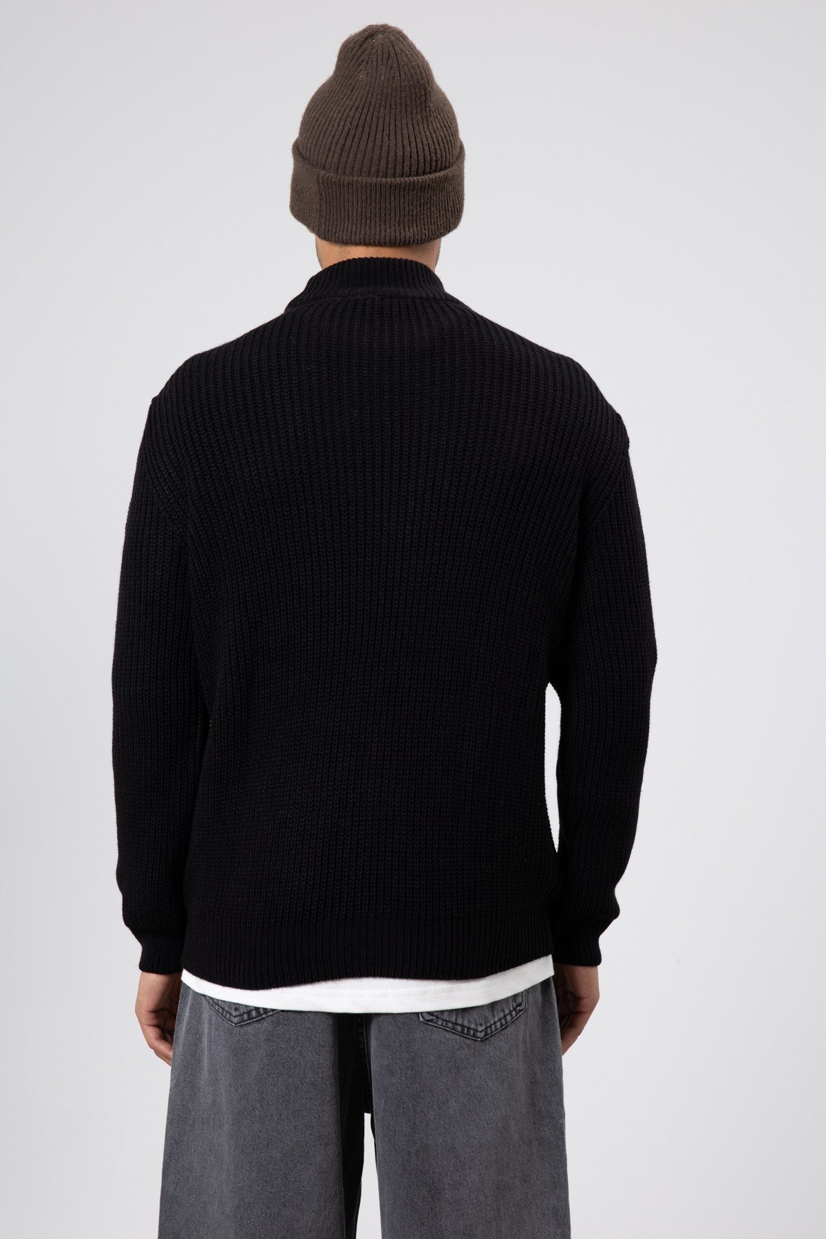 Half-Turtleneck Knit Sweater