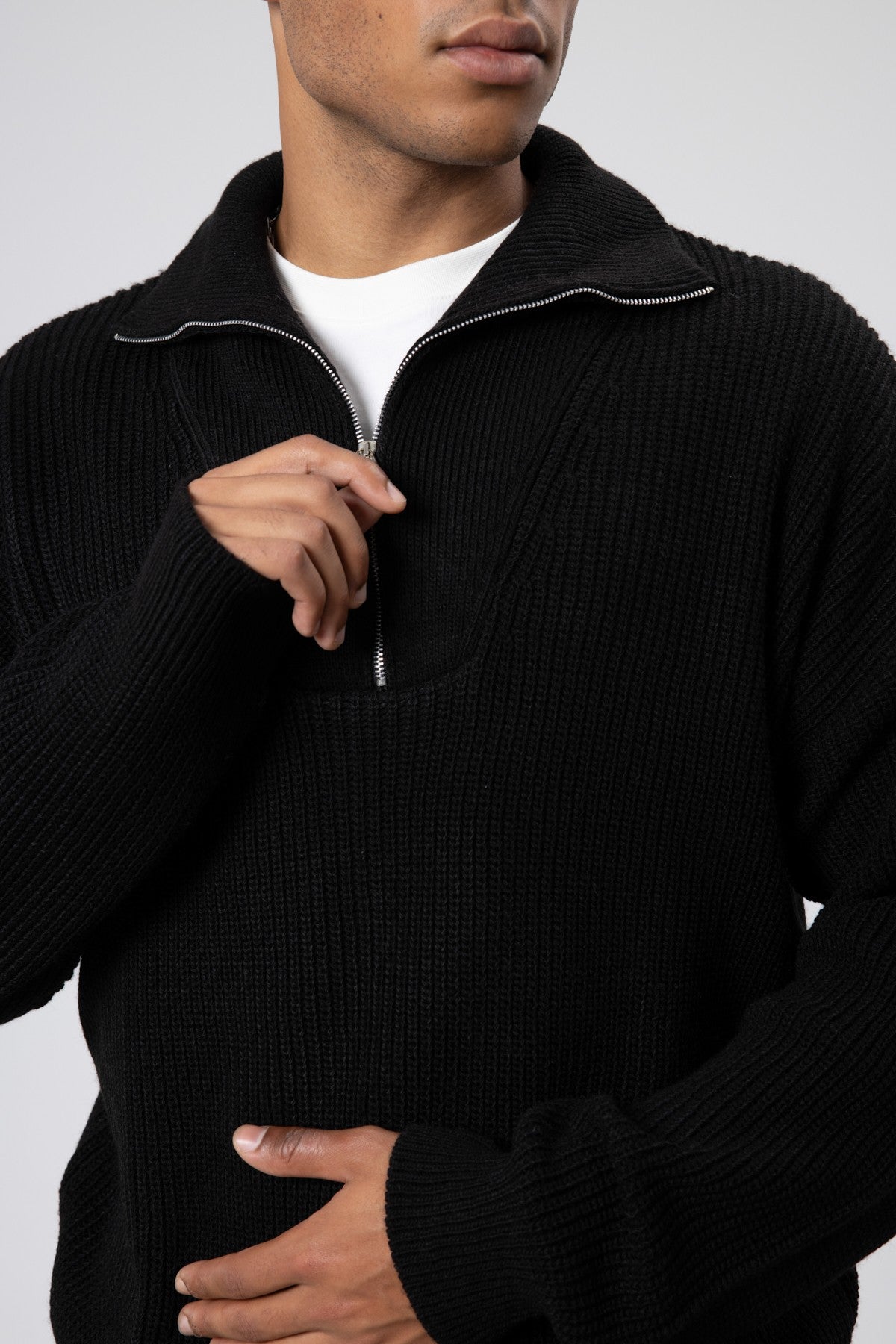 Half-Zip Knit Sweater