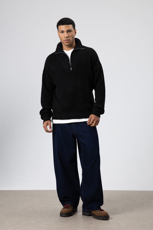 Half-Zip Knit Sweater
