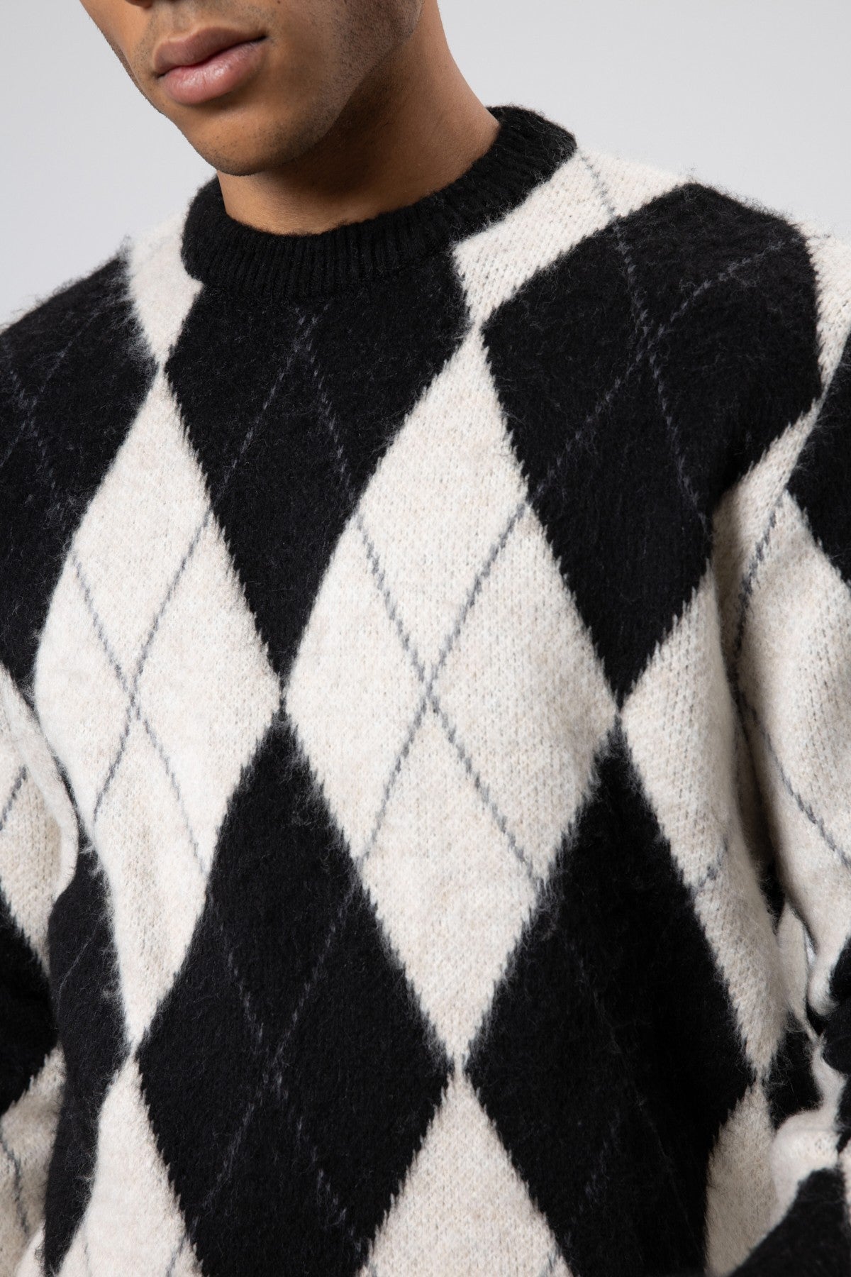 Oversized Sweater with a Baklava Pattern