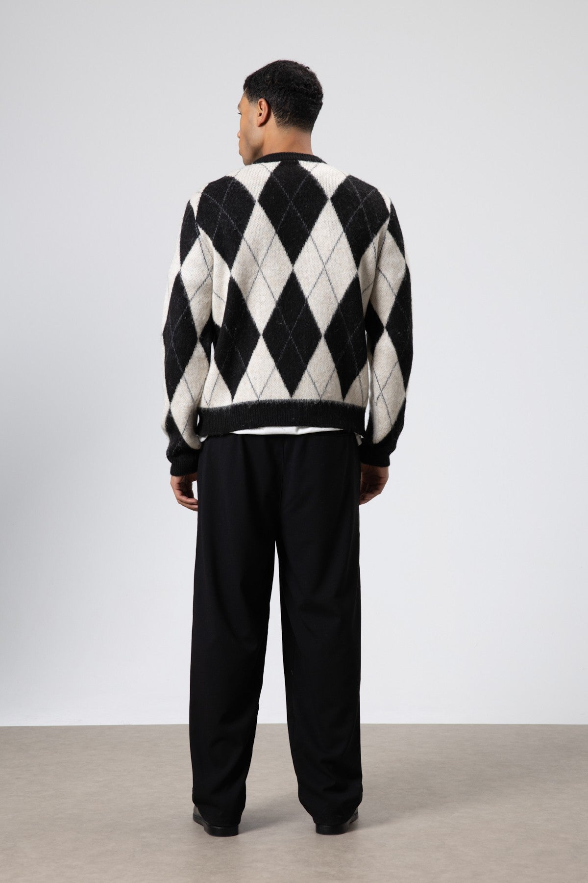 Oversized Sweater with a Baklava Pattern
