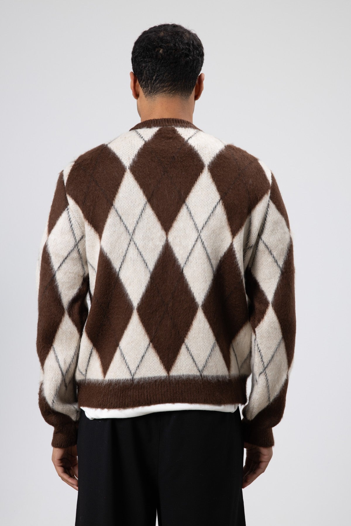 Oversized Sweater with a Baklava Pattern