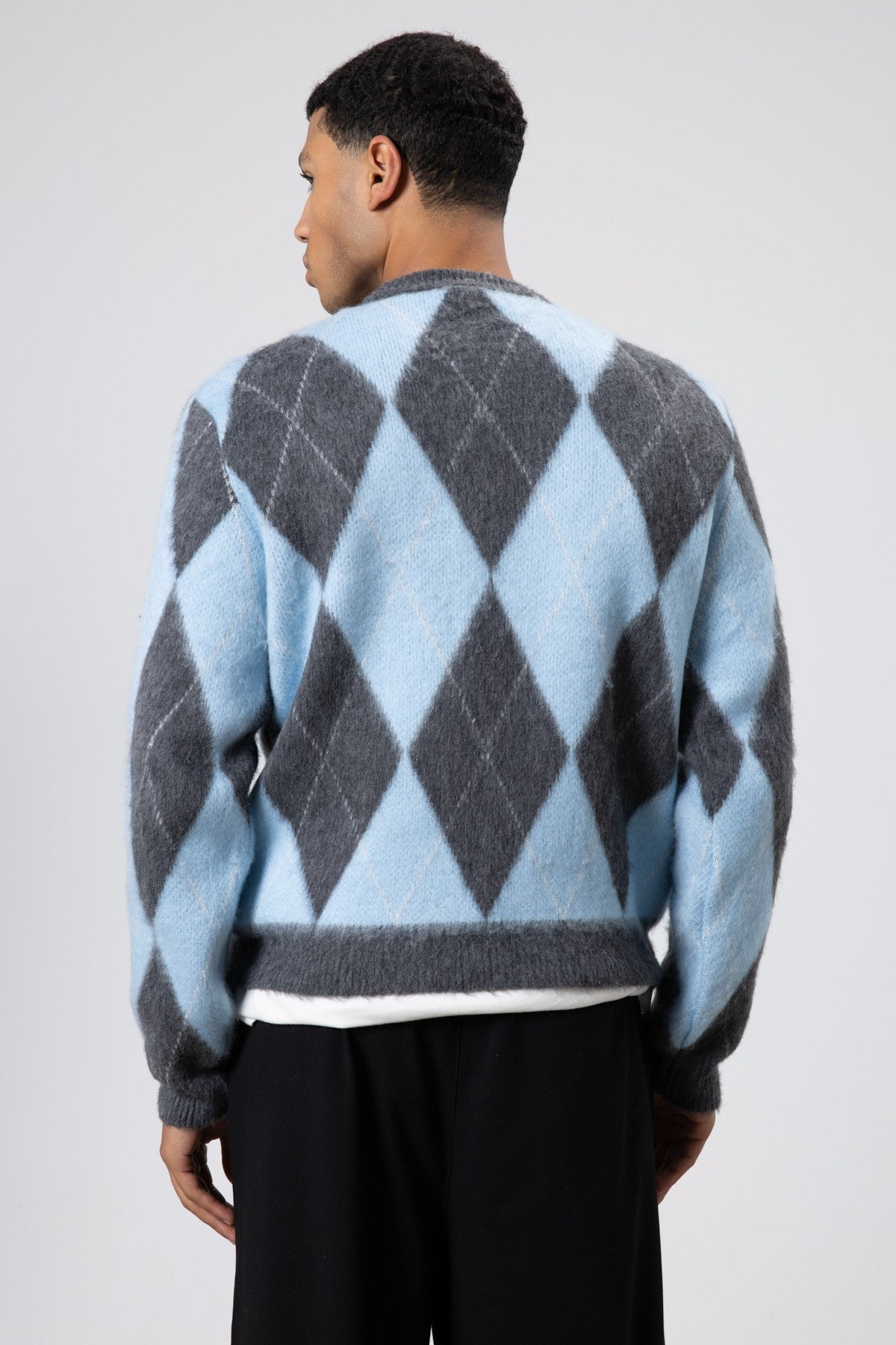 Oversized Sweater with a Baklava Pattern