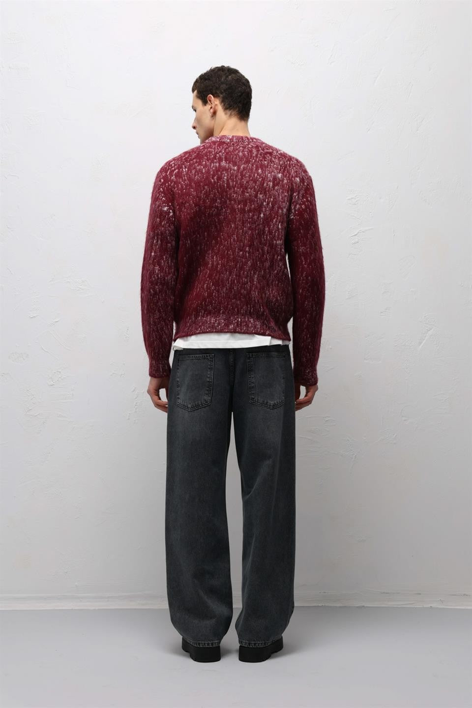 Soft-Textured Oversized Knit Sweater