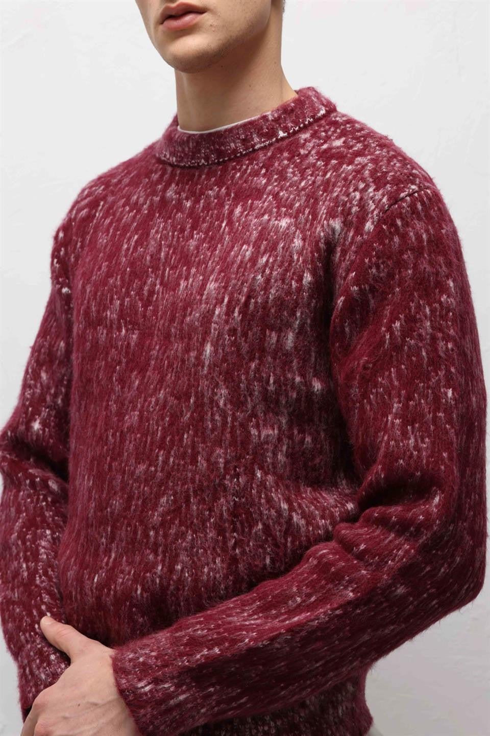 Soft-Textured Oversized Knit Sweater